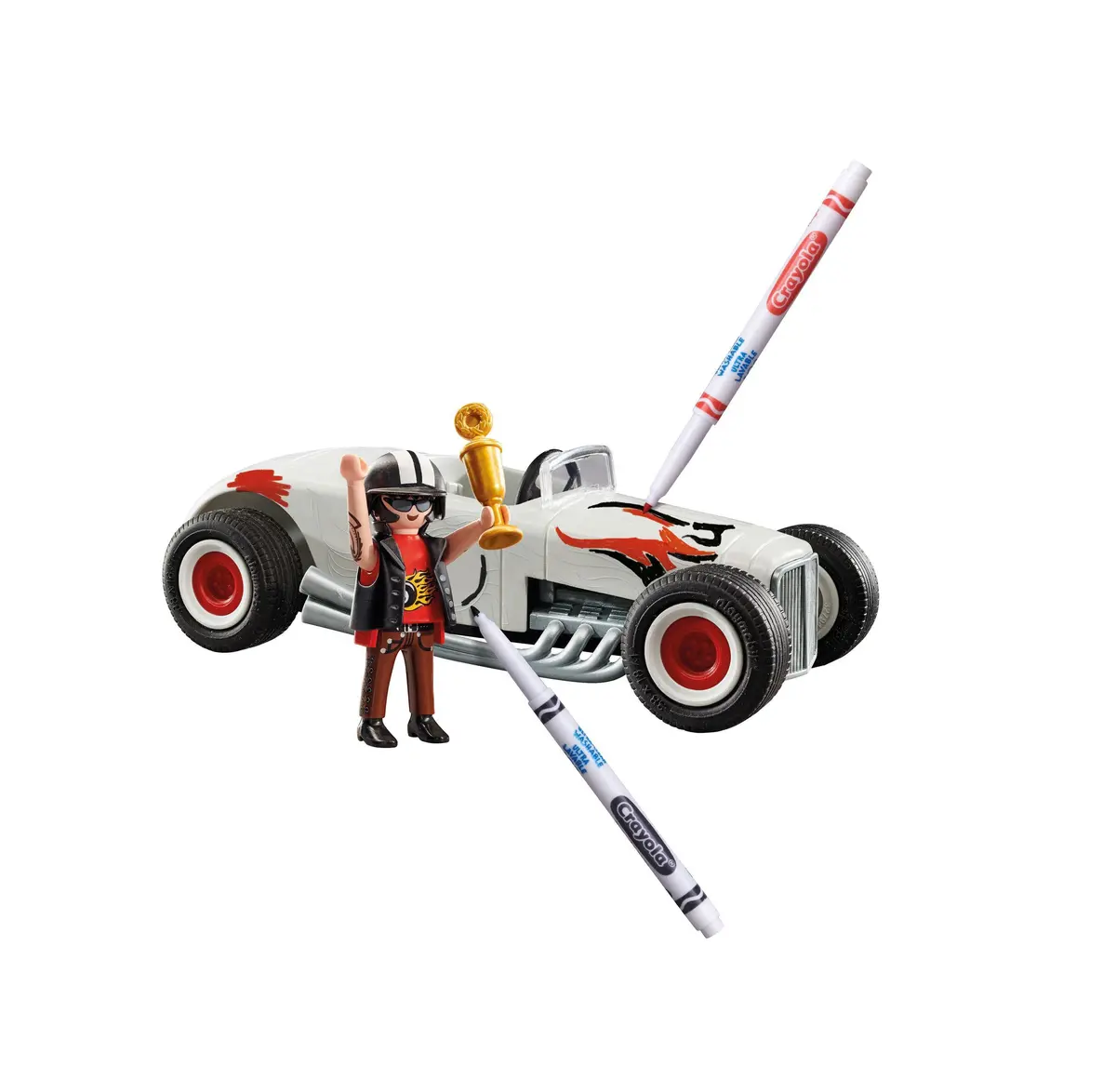 Playmobil Color Series Crayola Hot Rod Customizable Toy Car Set 1