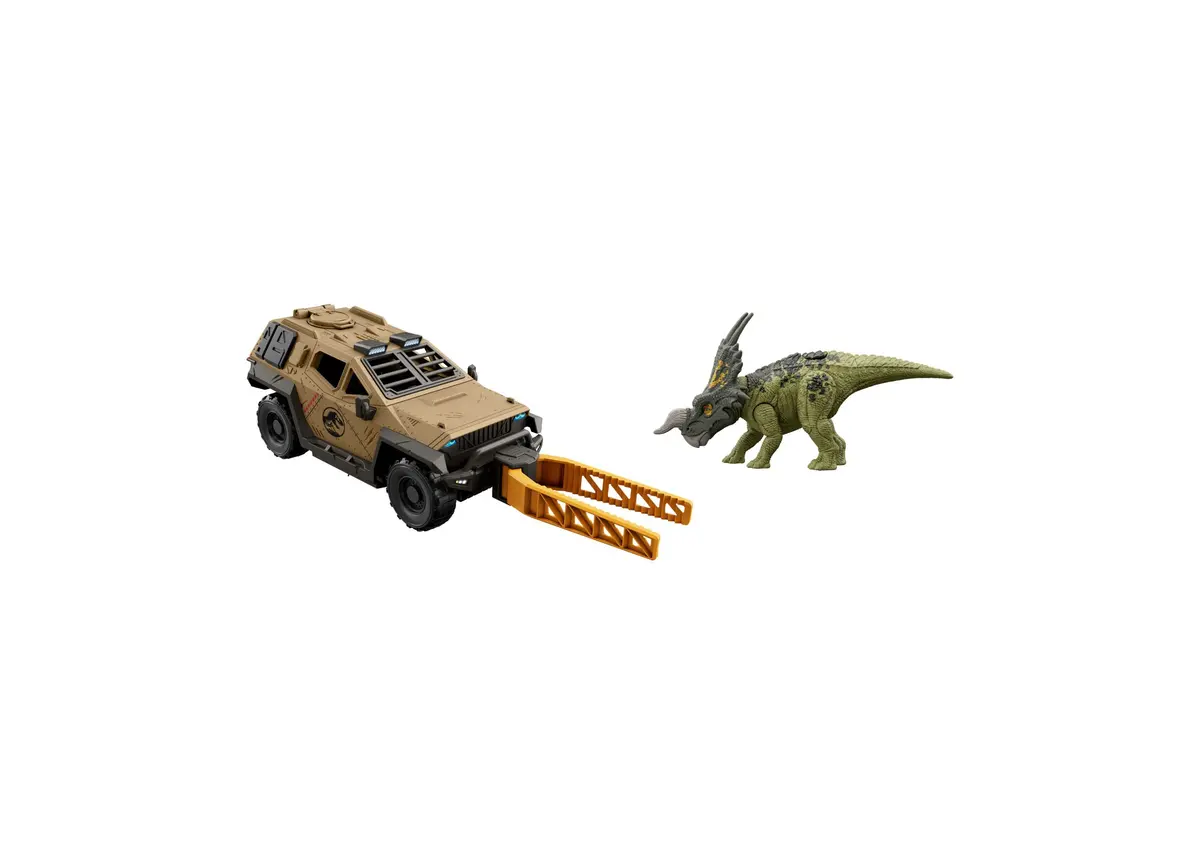 Jurassic World Mission Mayhem Truck With Detachable Claw And Einiosaurus Figure 1