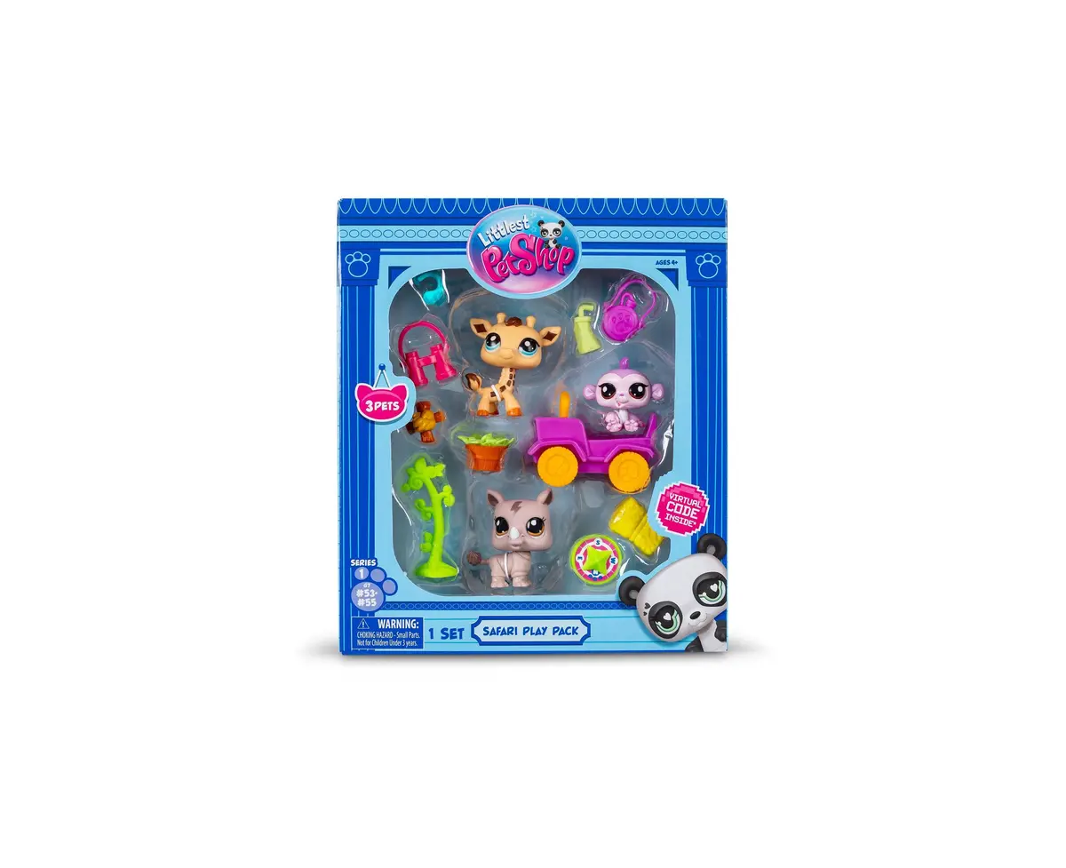 Littlest Pet Shop Safari Adventure Blind Pack - Gen 7, Pets 53, 54, 55 1