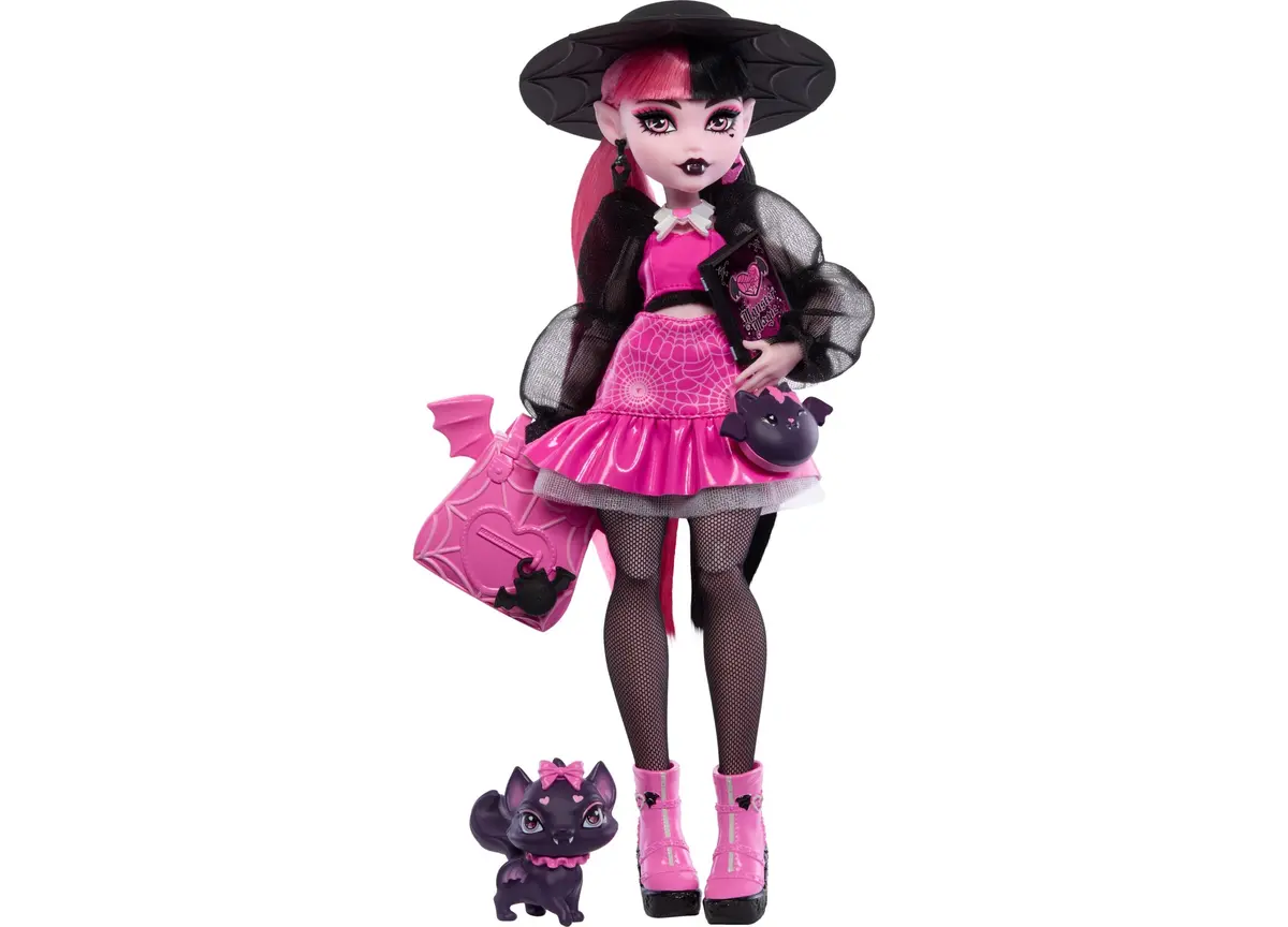 Monster High Draculaura Fashion Doll With Pet Count Fabulous And Accessories 1