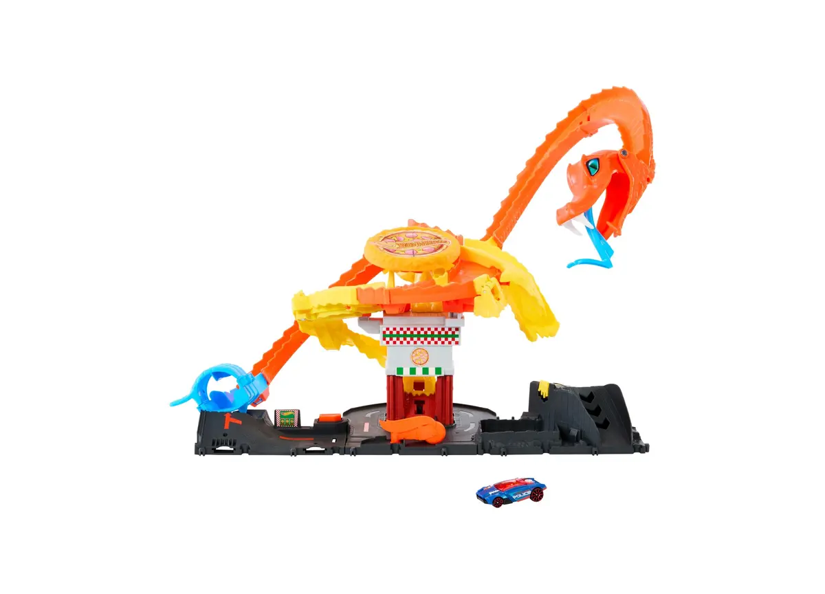 Hot Wheels City Pizza Slam Cobra Attack 1:64 Scale Playset 1