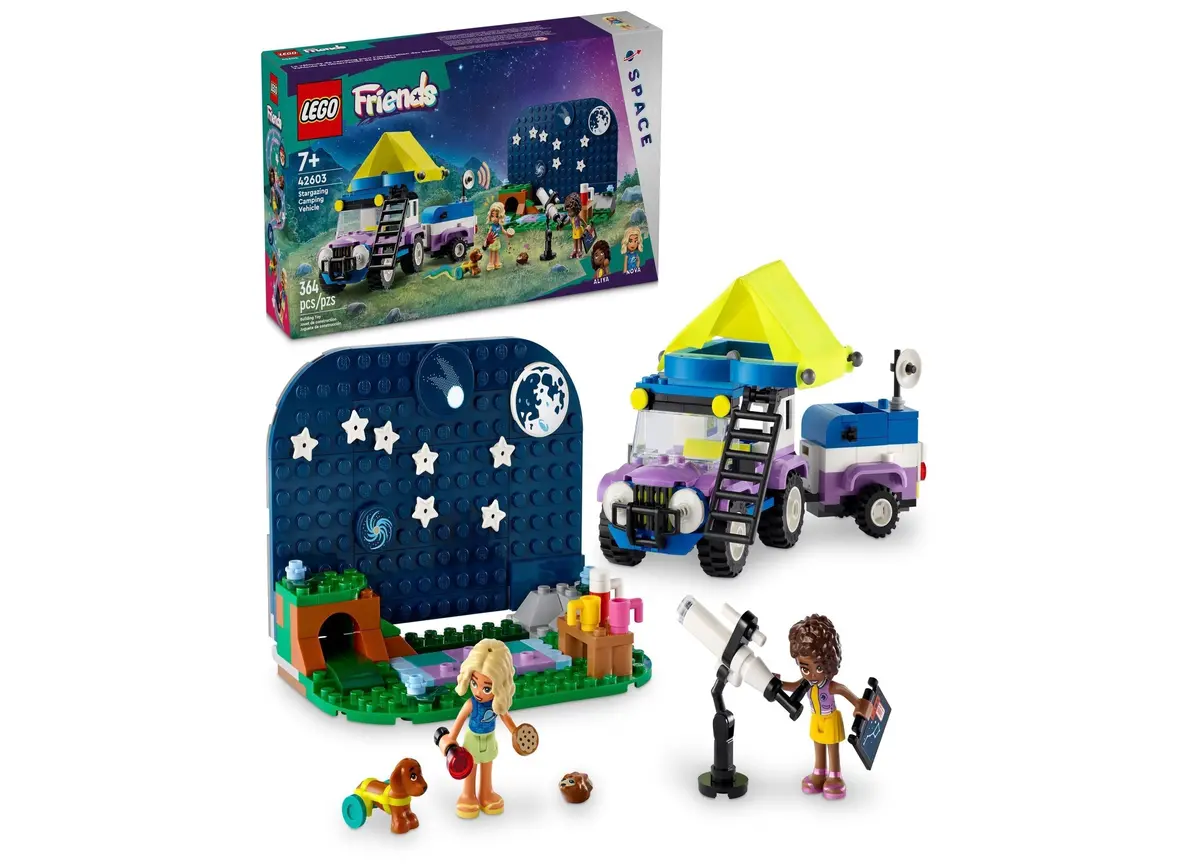 Lego Friends 364-Piece Stargazing Adventure Camping Vehicle Toy Set 1