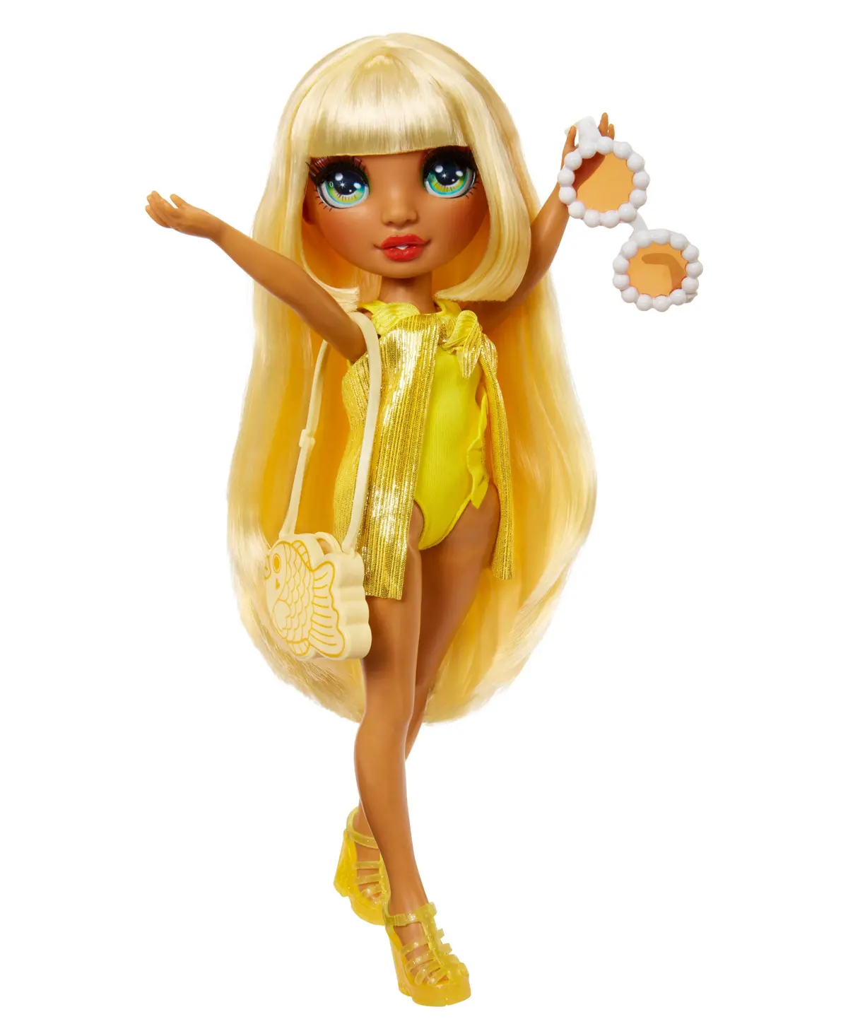 Rainbow High Swim And Style Fashion Doll - Sunny With Versatile Accessories 1