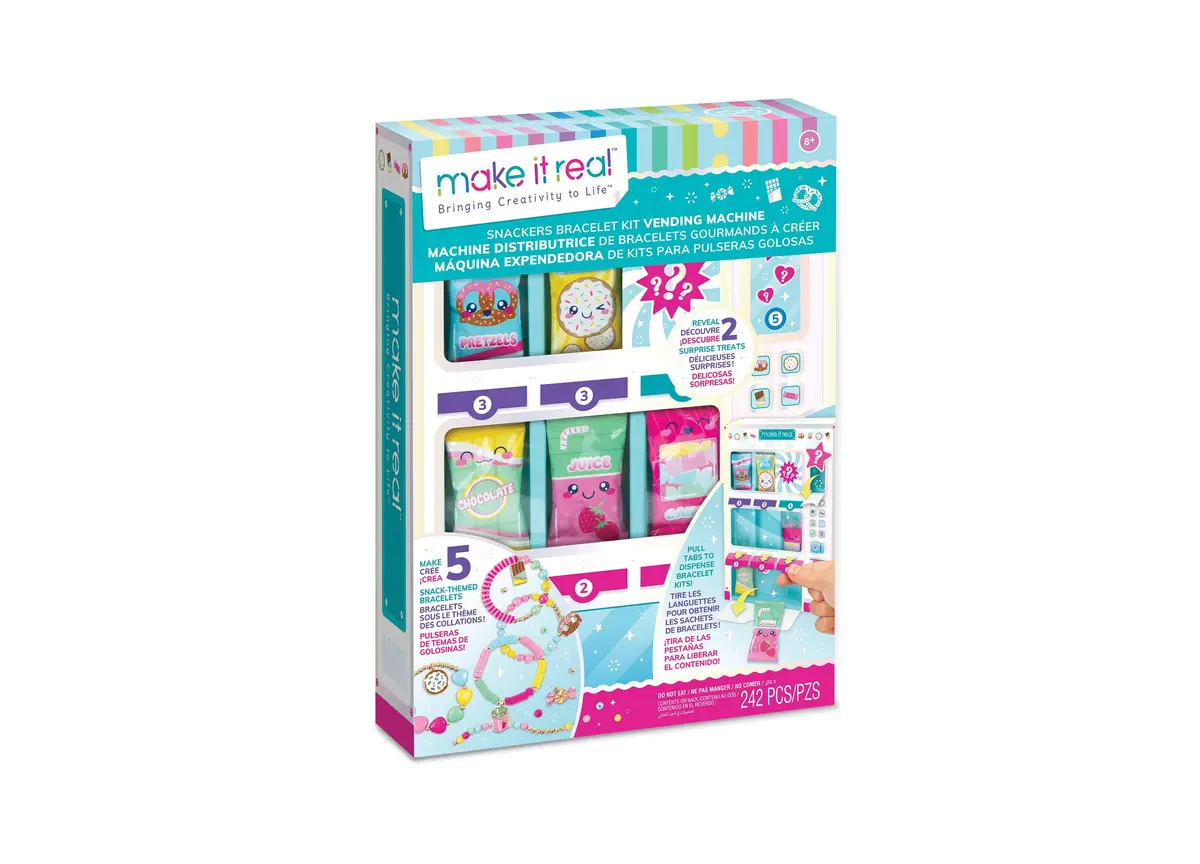 Make It Real Snackers Vending Machine Diy Bracelet Kit - Creative Jewelry Making Set For Kids 1