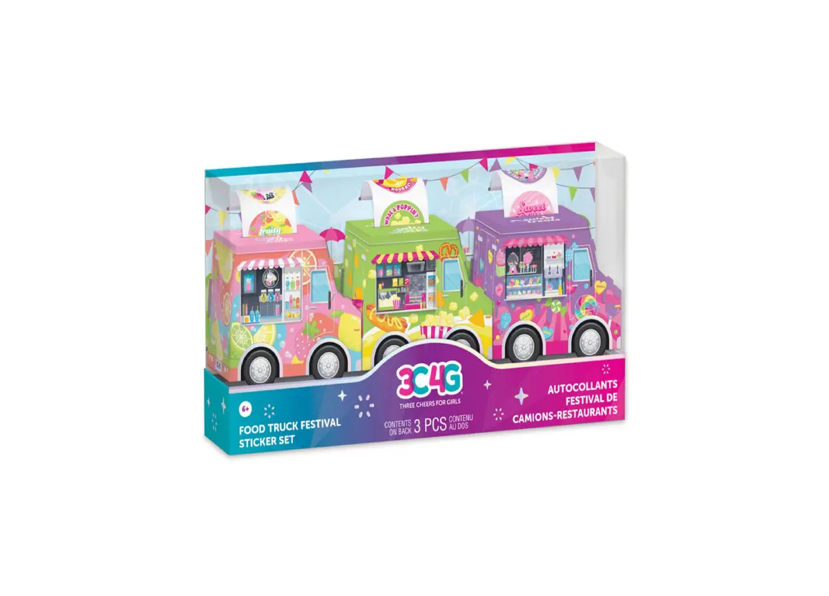 3C4g Food Truck Festival Scented Sticker Set For Kids Age 6+ 1
