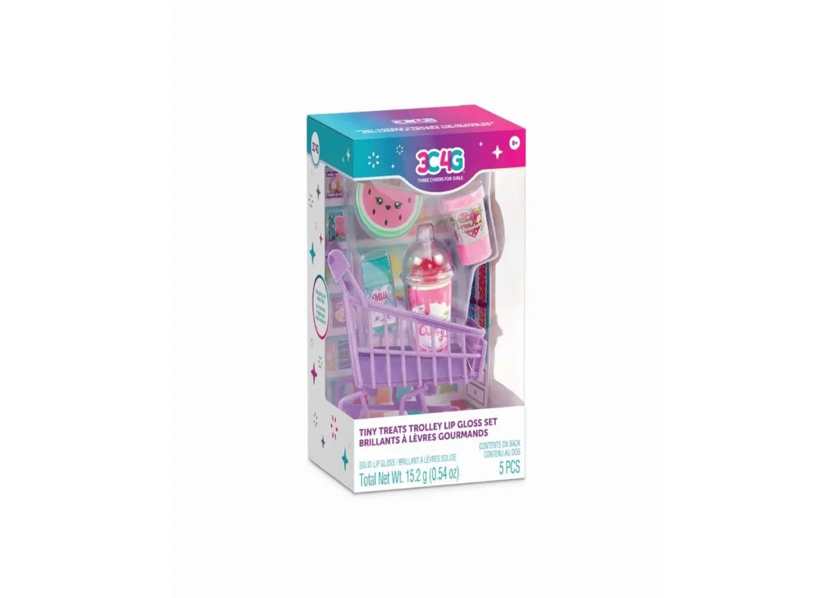 3C4g Tiny Treats Trolley Scented Lip Gloss Set For Girls Ages 8+ 1