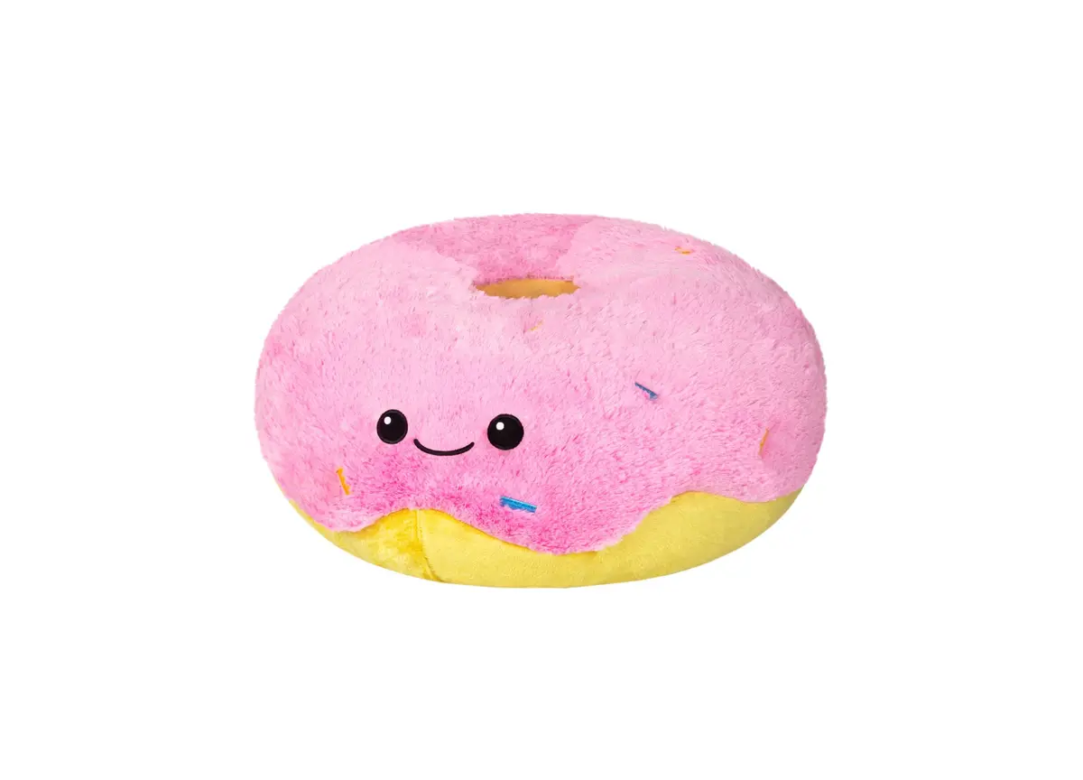 Squishable 16 Inch Plush Pink Donut - Cuddly Polyester Toy 1