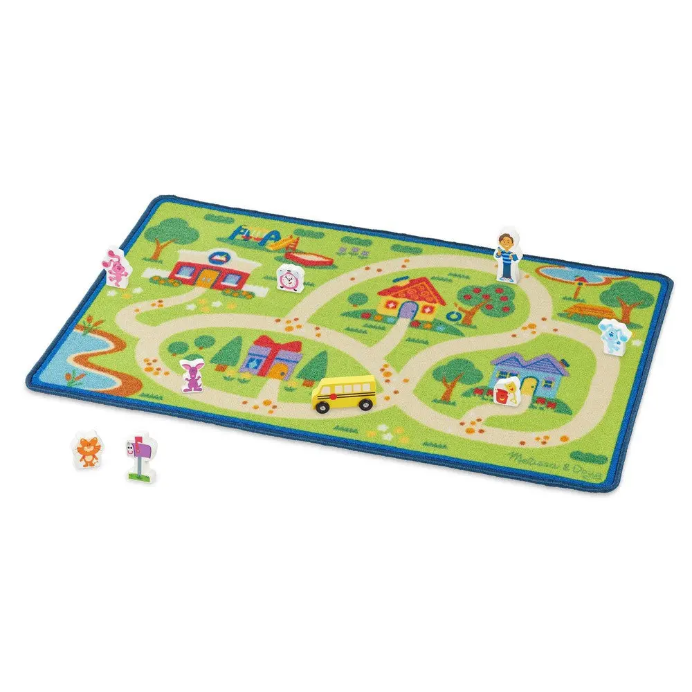 Blues Clue Neighborhood Fun-Time Activity Rug With Play Figures 1