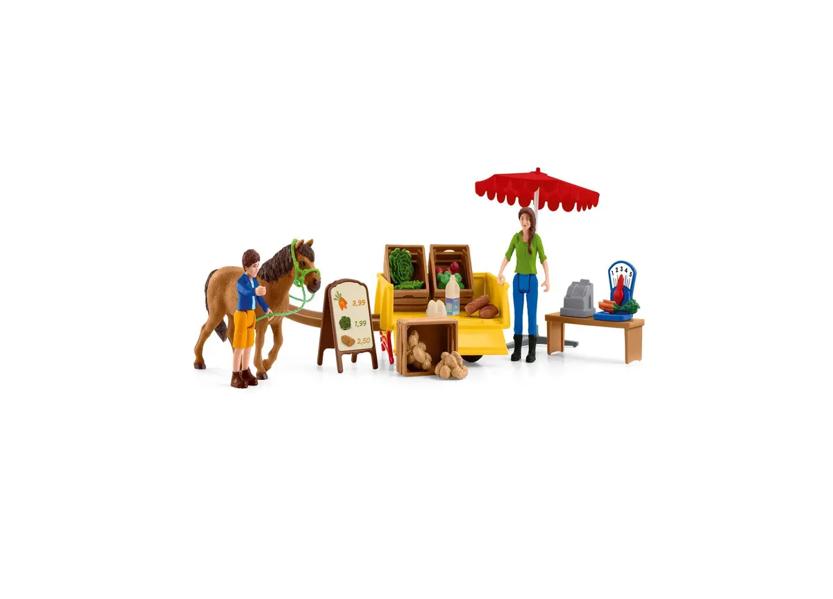 Schleich Farm World Sunny Day Mobile Farm Stand Playset 1