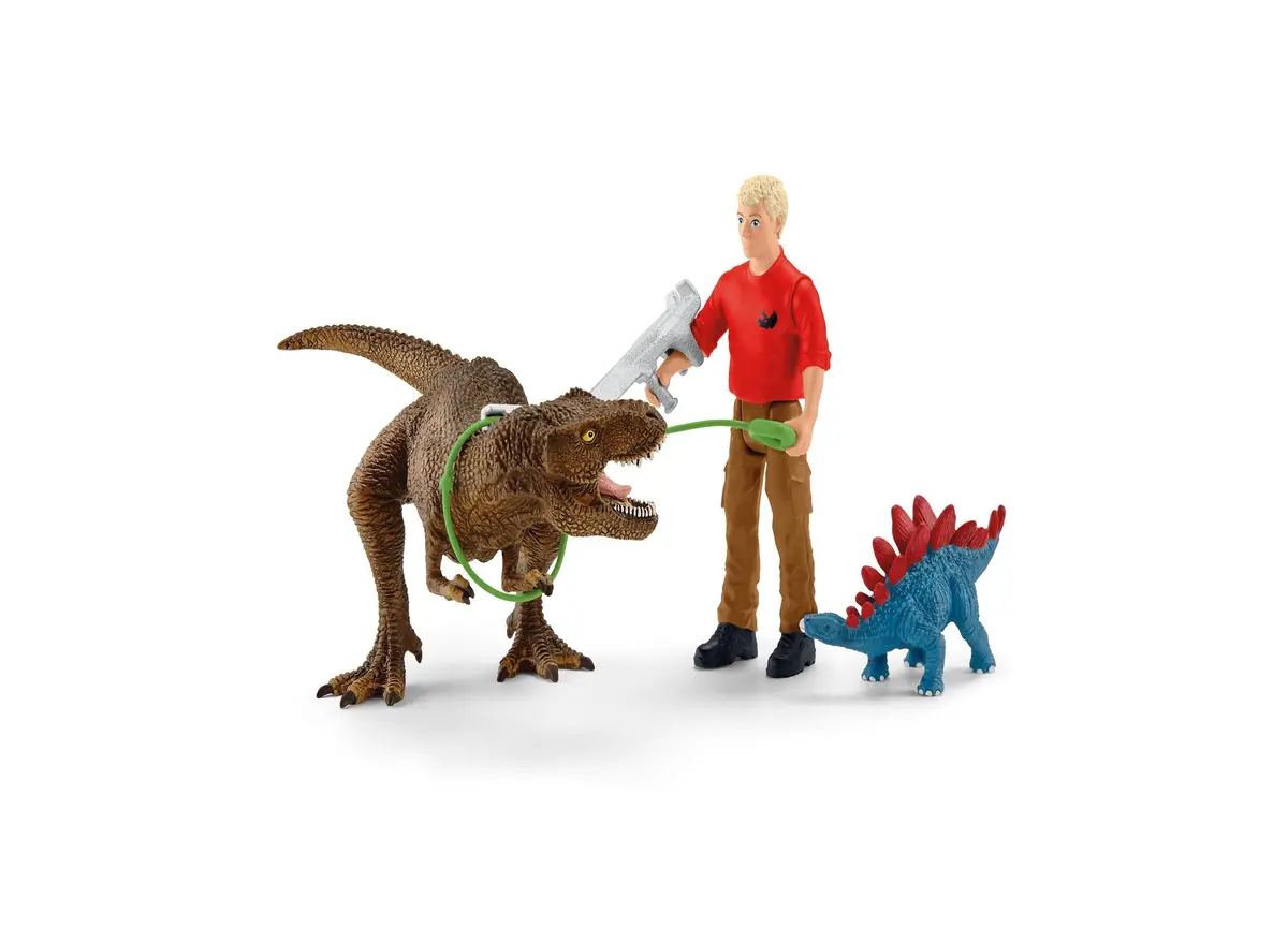 Schleich Dinosaurs: T-Rex Attack 5Pc Dino Figurine Playset 1