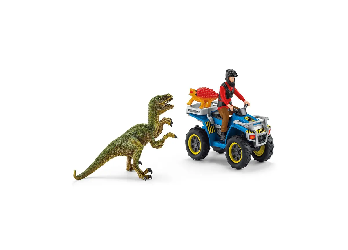 Schleich Dinosaurs Quad Escape From Velociraptor Playset 1