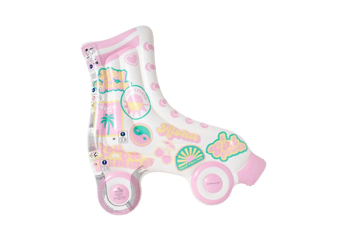 Sunnylife Kids Roller Skate Pool Float - Summer Sherbert Lie-On Lounge 1