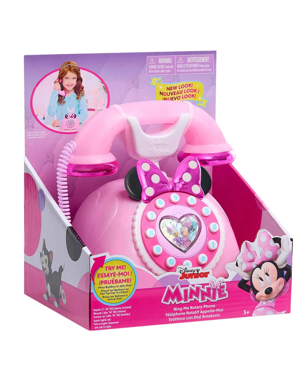 Disney Junior Minnie Mouse Ring Me Rotary Phone – Iridescent Pink 1