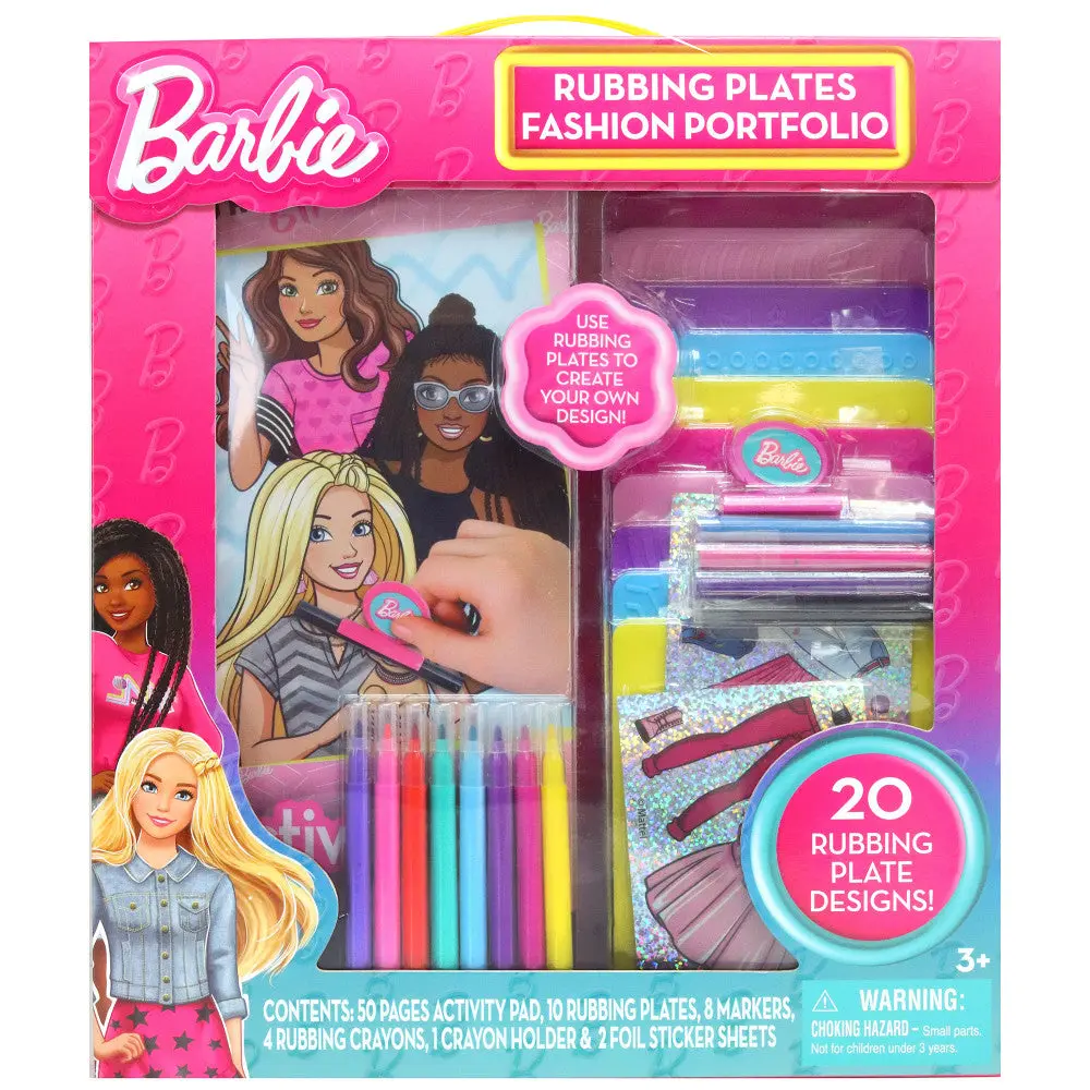 Barbie Fashion Creation Portfolio With Rubbing Plates By Tara Toy - Design & Customize Outfits 1