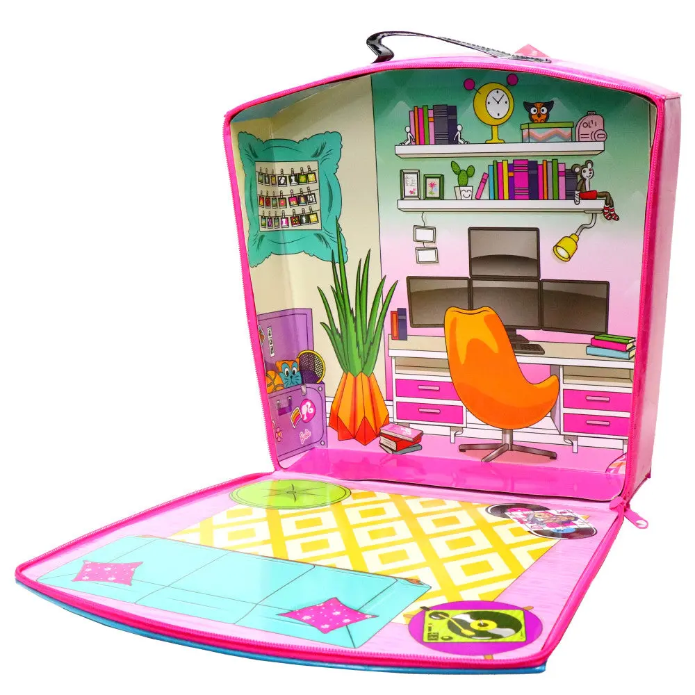 Barbie Store N' Play Doll Zipper Storage Case - Holds 8 Dolls 1