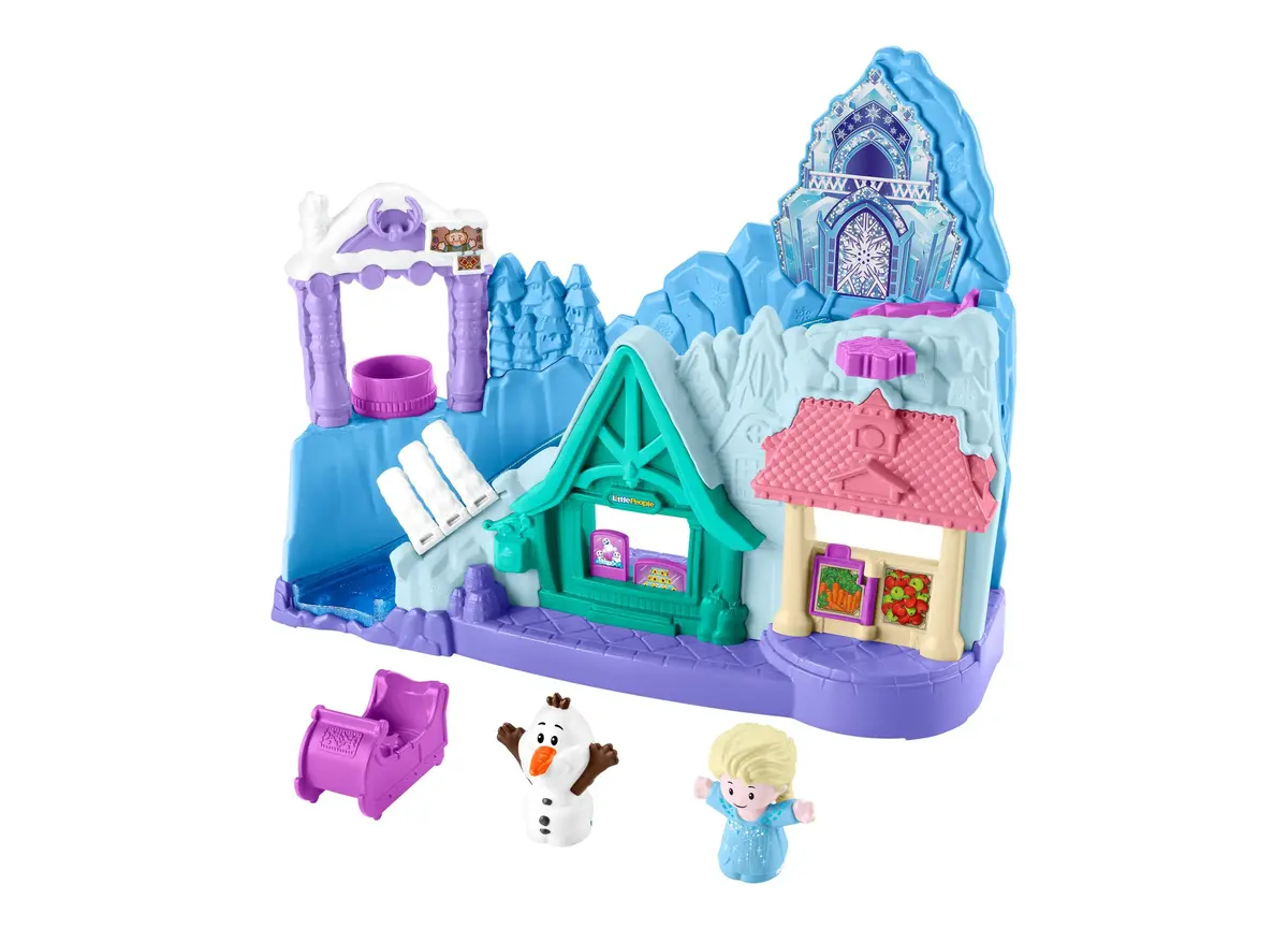 Disney Frozen Arendelle Sledding Adventures Little People Playset With Elsa & Olaf Figures 1