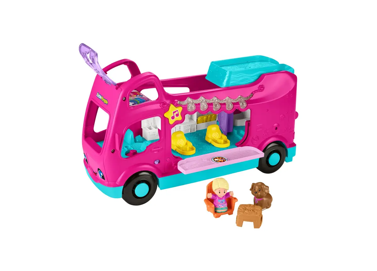 Fisher-Price Little People Barbie Little Dreamcamper Rv Playset With Music Lights 2 Figures 1