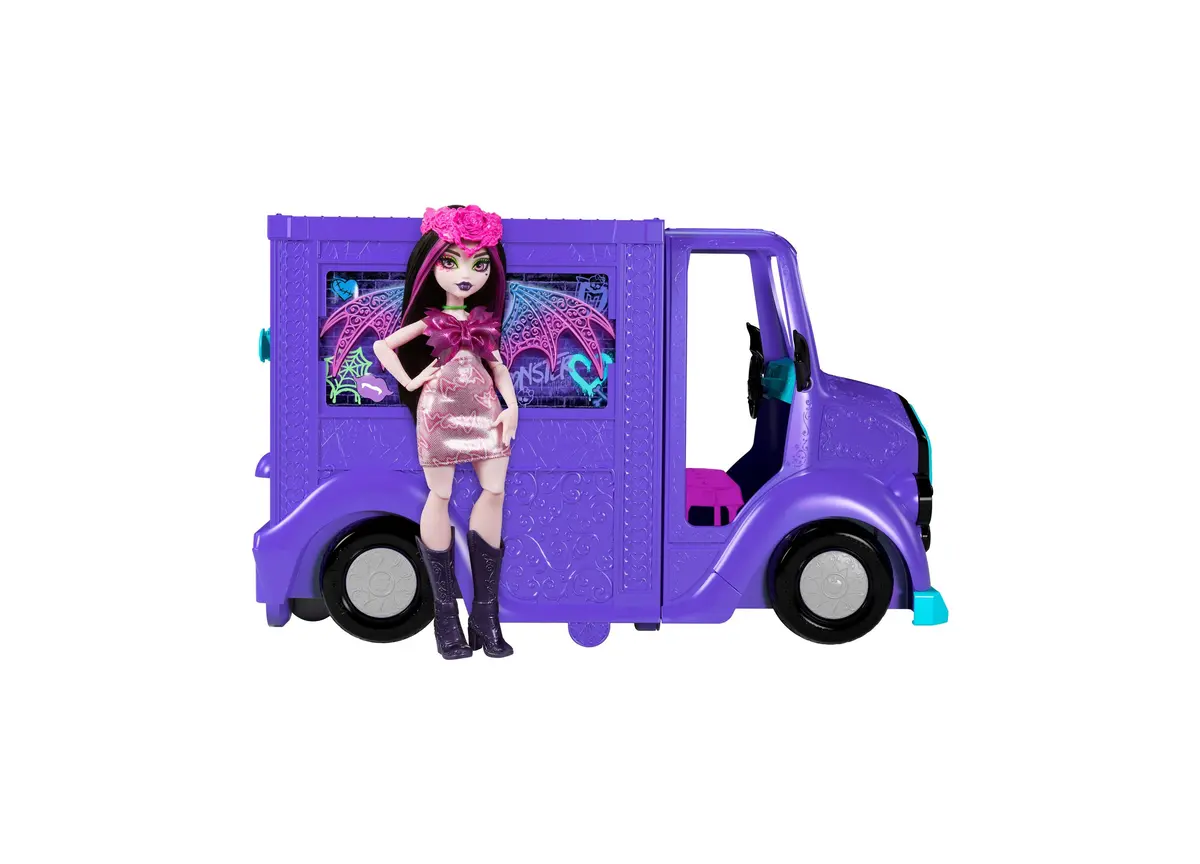Monster High Draculaura Doll And Fangtastic Rockin Food Truck Playset 1