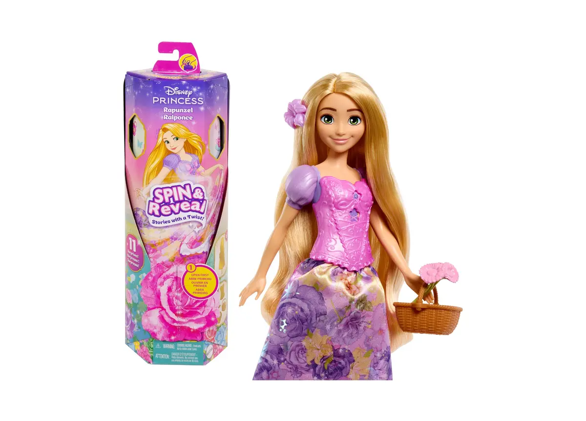Disney Princess Spin Reveal Rapunzel Fashion Doll With 11 Surprises 1