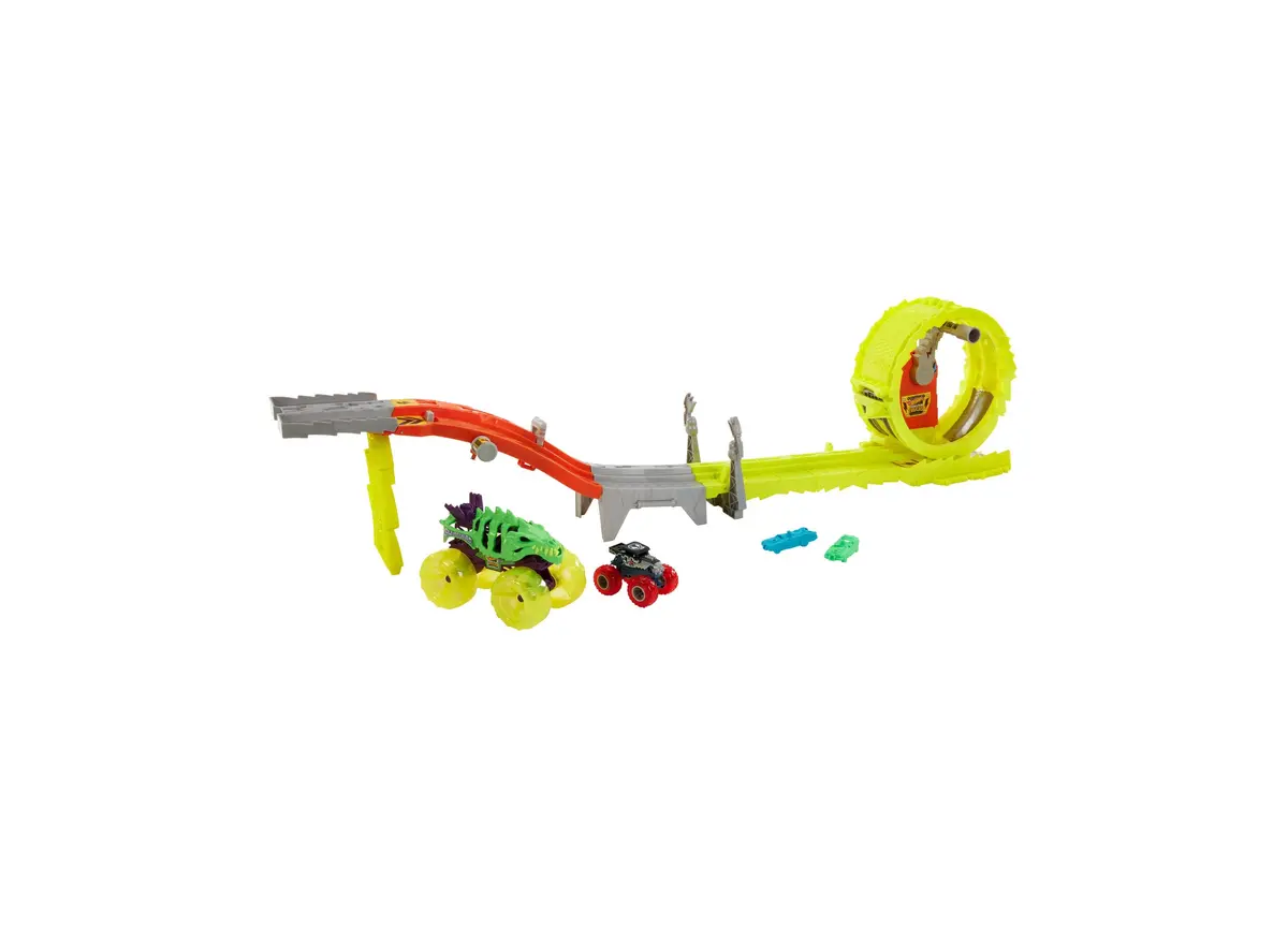 Hot Wheels Monster Trucks Race And Chase Challenge Playset 1
