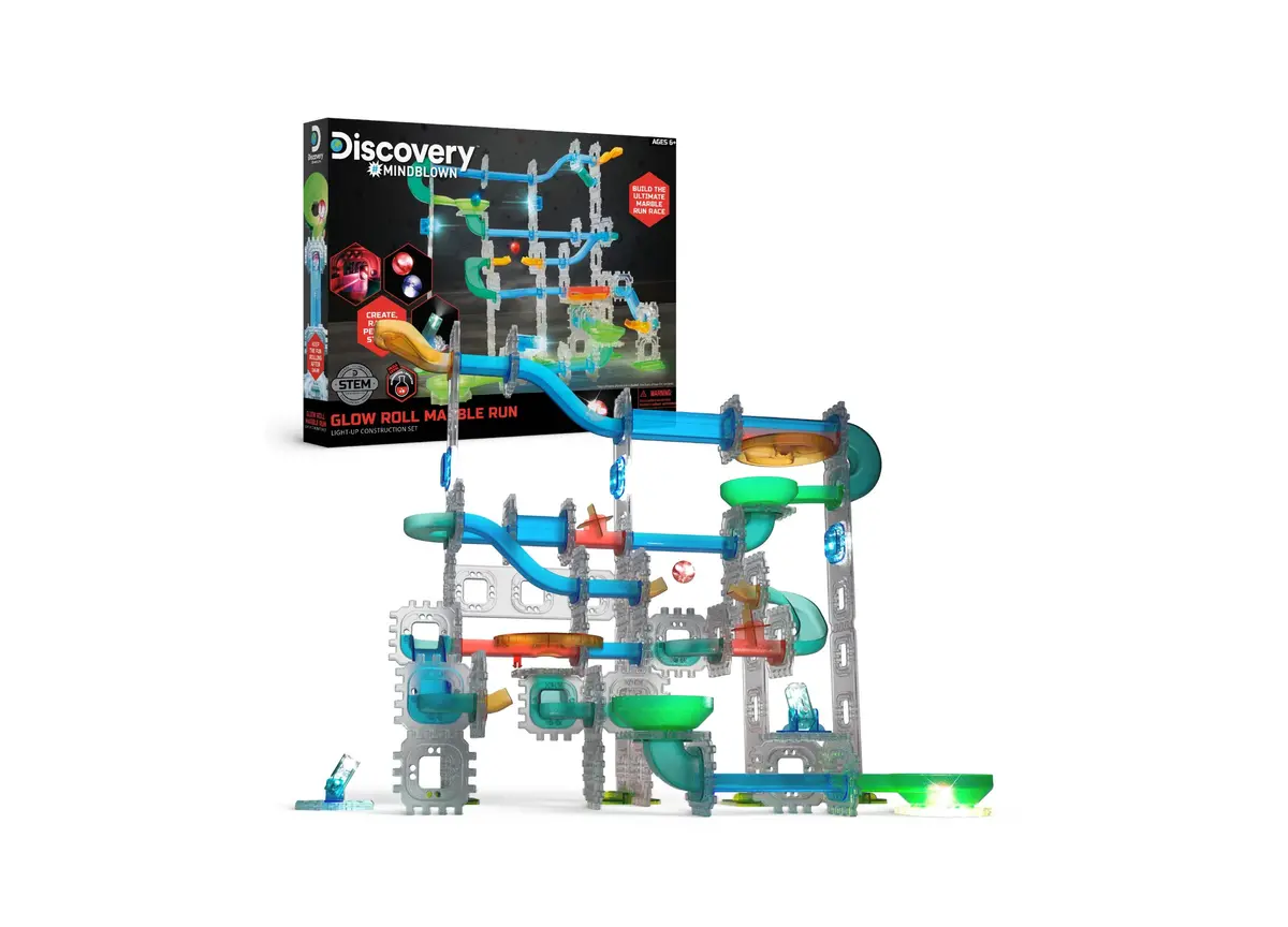 Discovery #Mindblown Glow Roll Marble Run Light-Up Construction Set 1