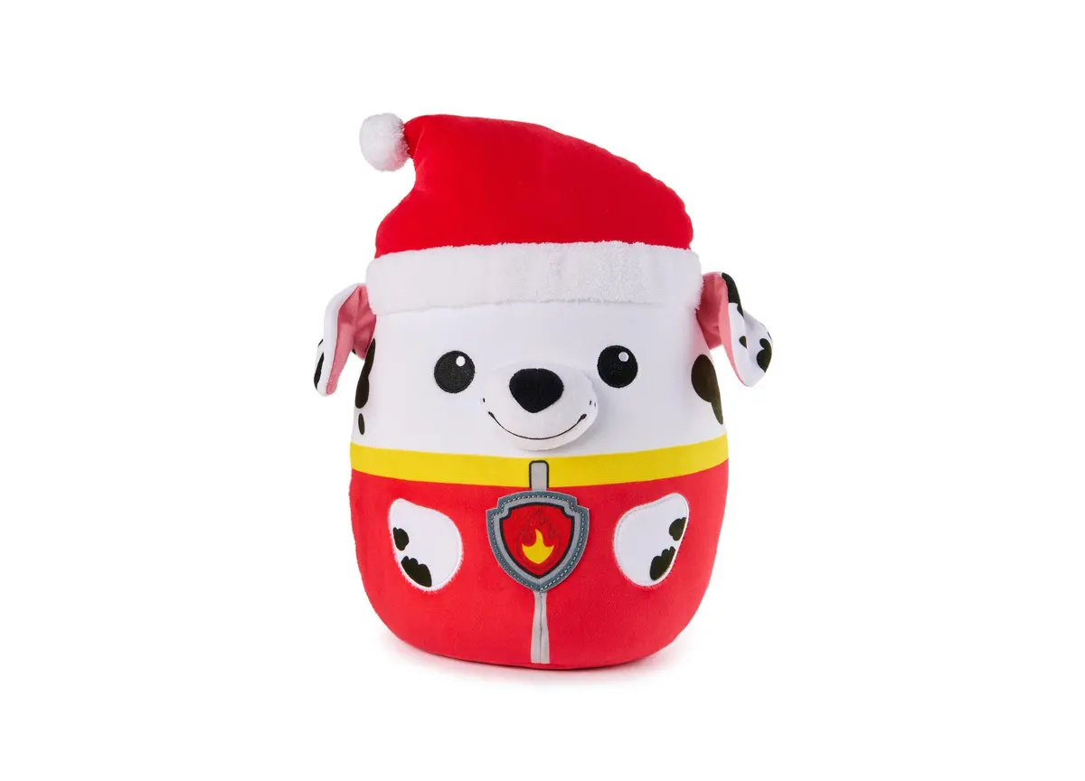Paw Patrol 12 Inch Holiday Marshall Squish Plush - Firefighter Uniform 1
