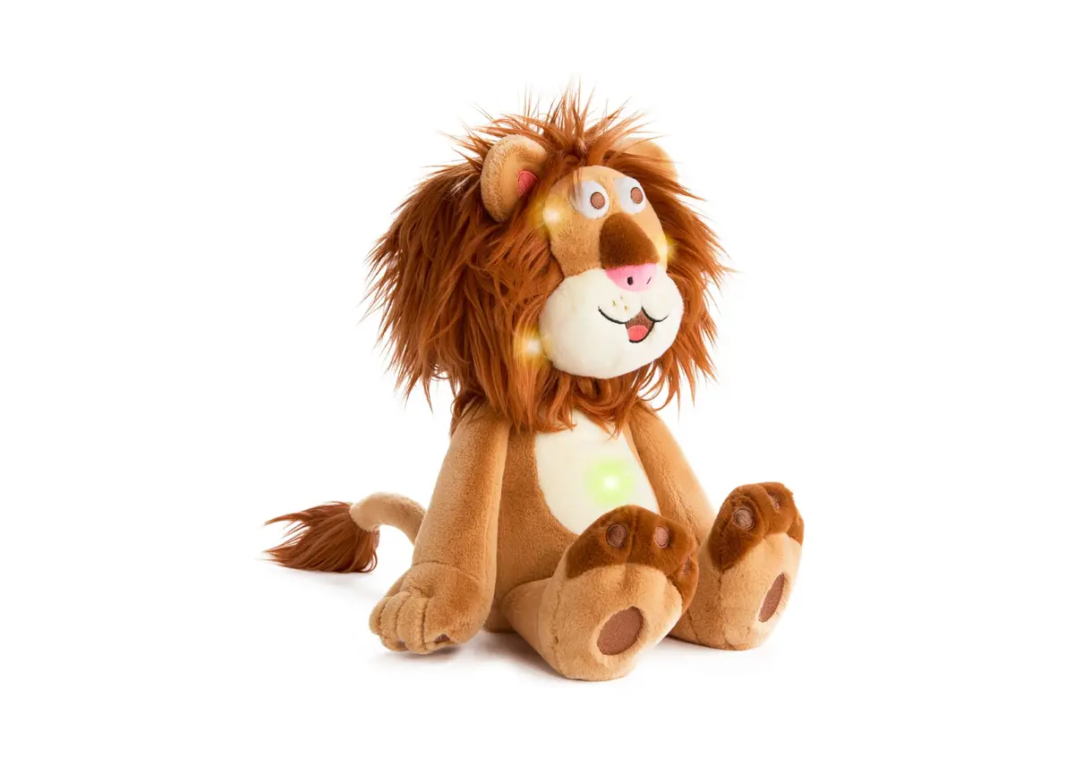 Luminous Leo 10 Inch Interactive Lion Plush Toy - Light Brown 1