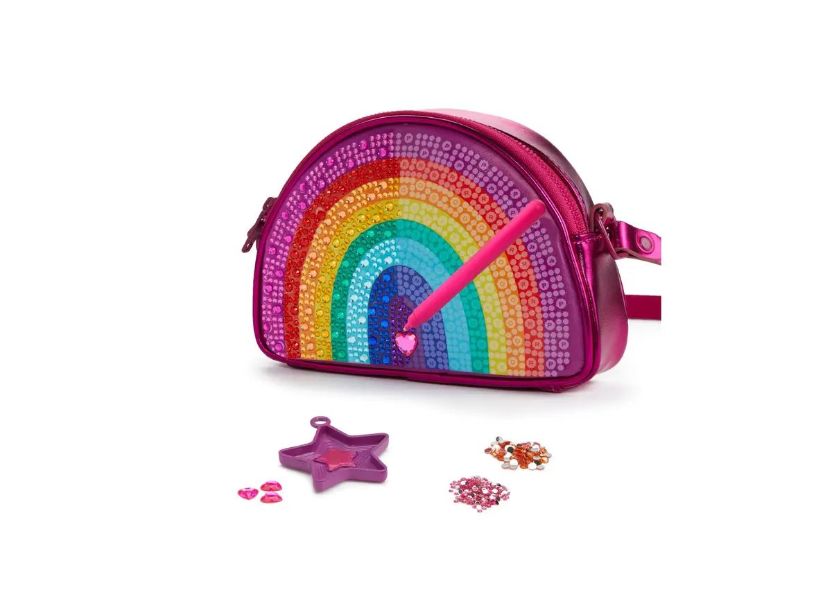 Geoffrey's Toy Box Diy Rainbow Bling Purse Diamond Painting Kit 1