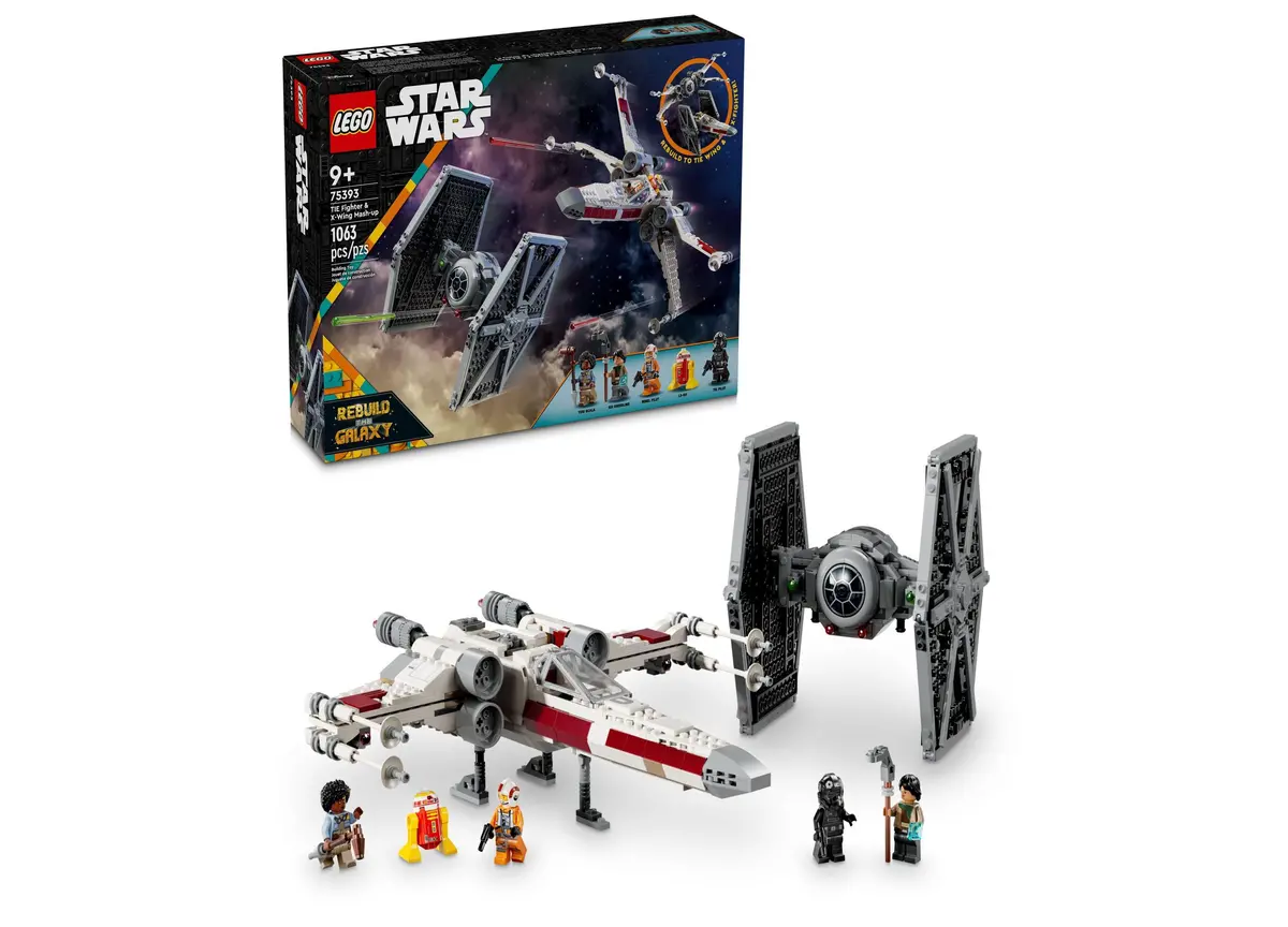Lego Star Wars 1063-Piece Tie Fighter X-Wing Builder Set For Kids 75393 1