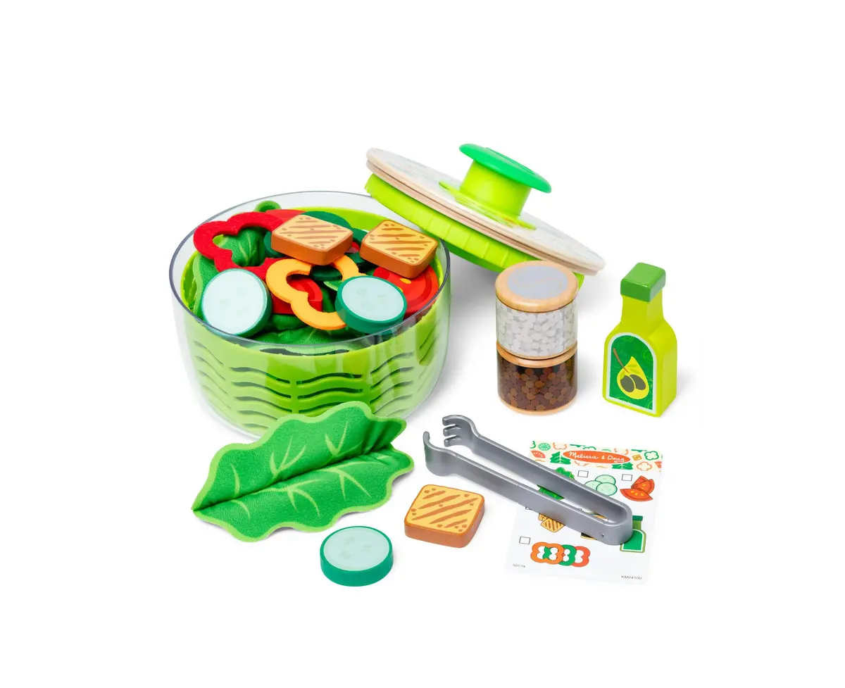 Melissa & Doug Salad Spinner Playset - Healthy Kitchen Fun 1