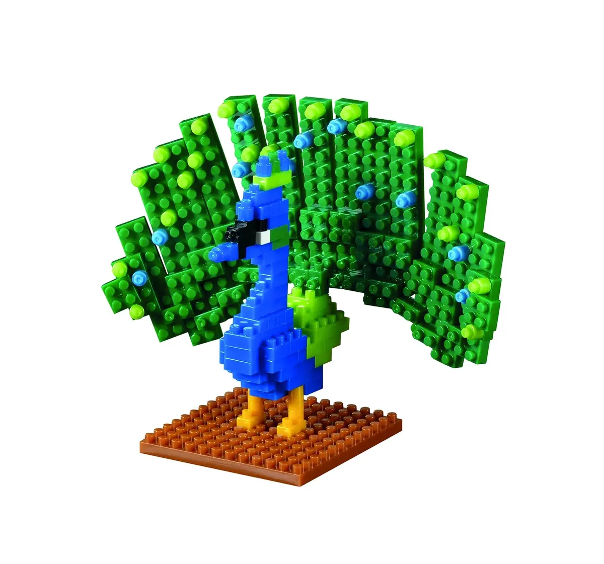 Brixies Vibrant Peacock Nano Building Set - 146 Pieces 1