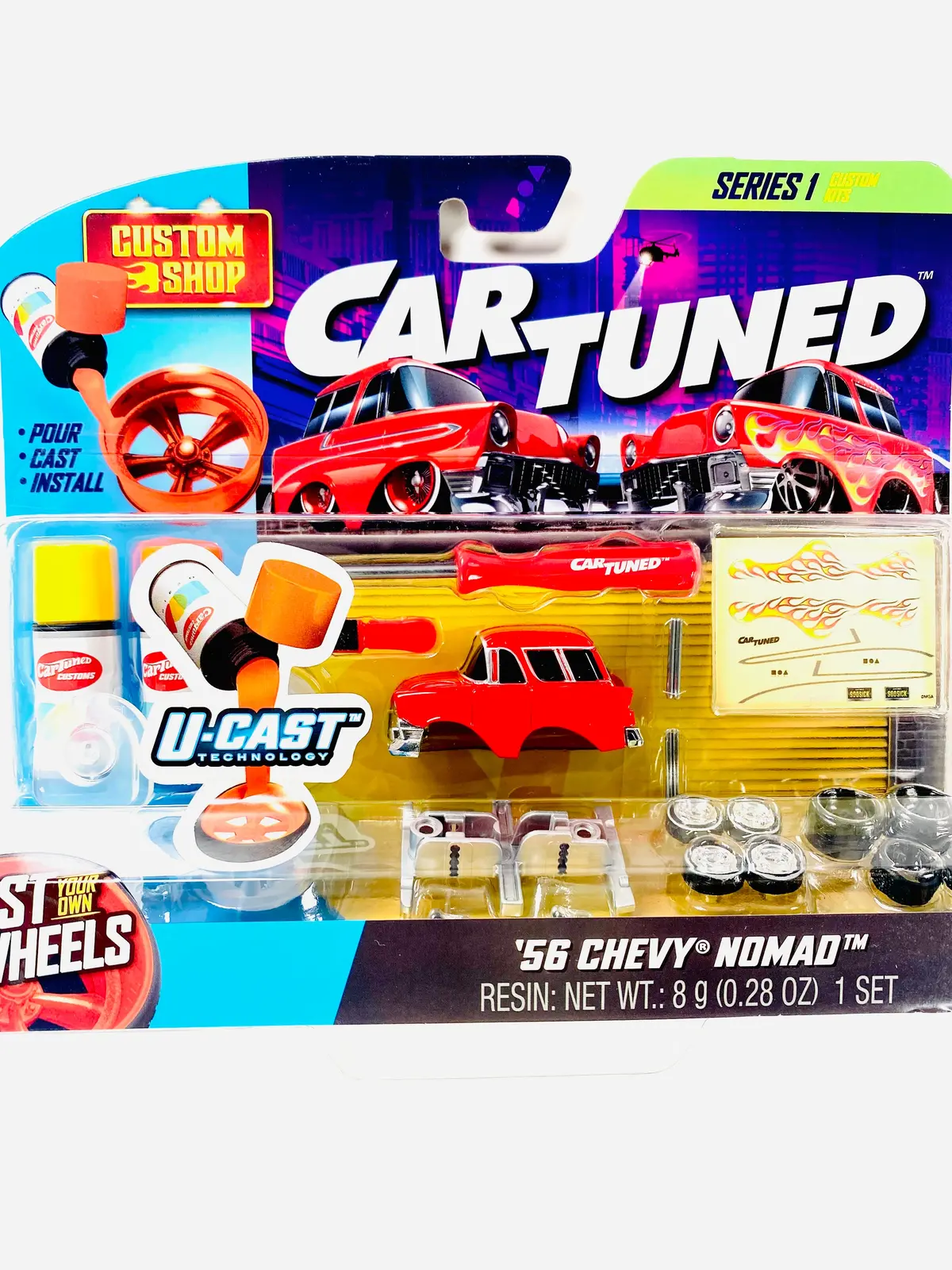 Cartuned Mijo Exclusive Series 1 Custom Shop Castworks 1956 Chevrolet Nomad Red 1