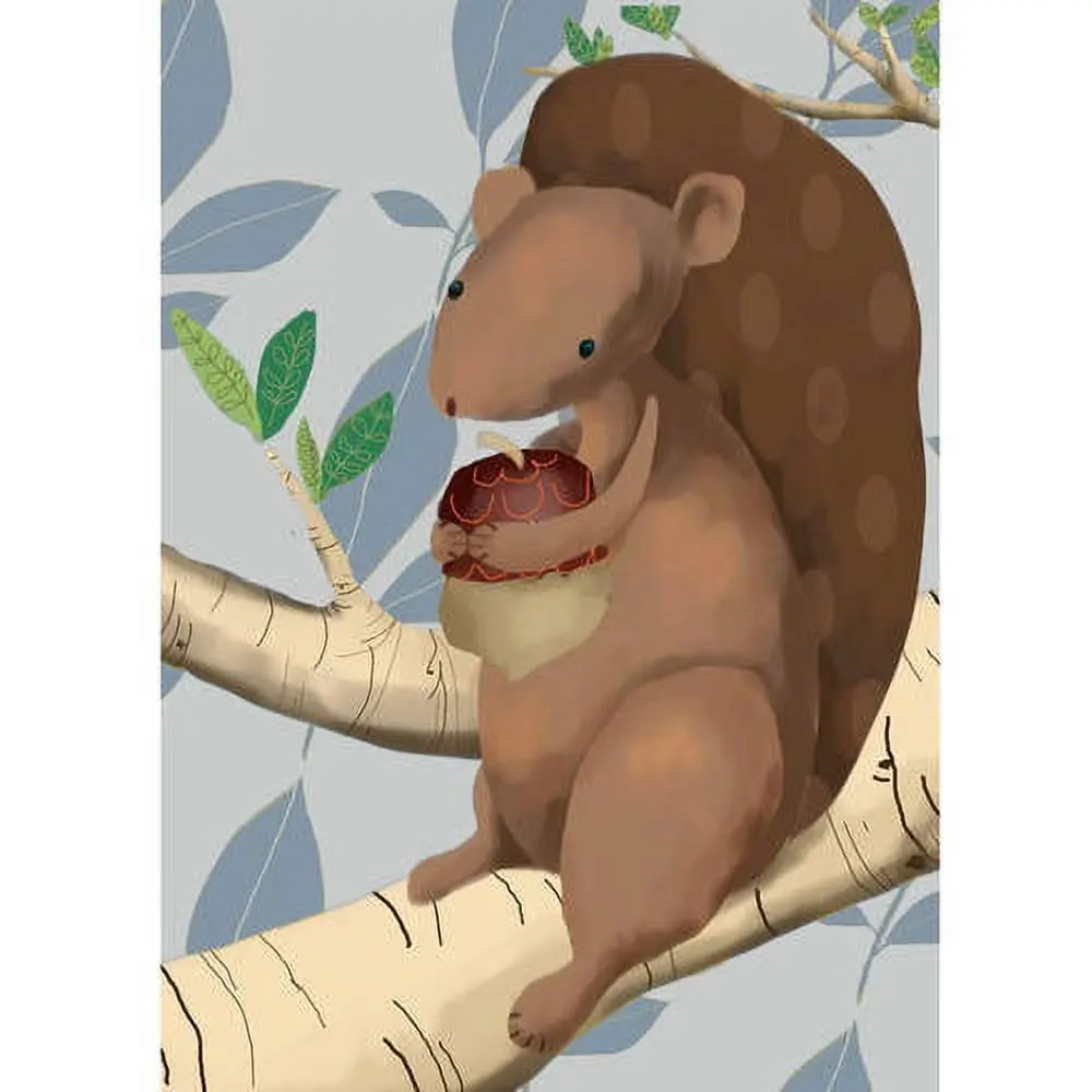 Oopsy Daisy Sal The Squirrel 10 Inch Canvas Wall Art - Muted Blue 1