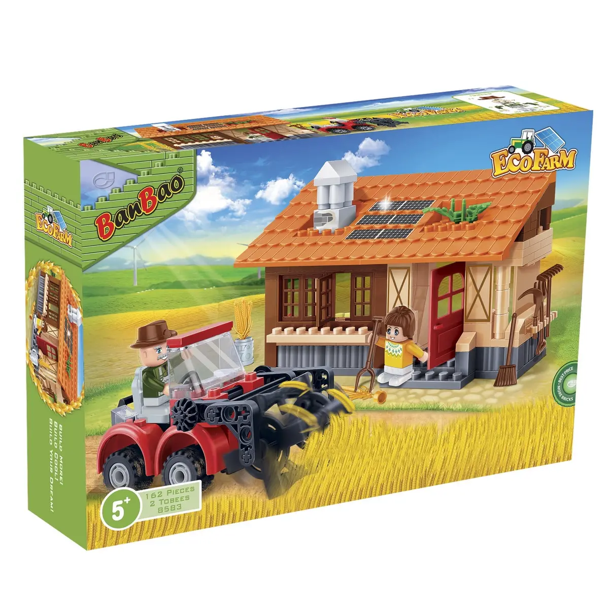 Banbao Harvester Tractor Stem Building Kit - Red Farm Harvester (162Pcs) 1
