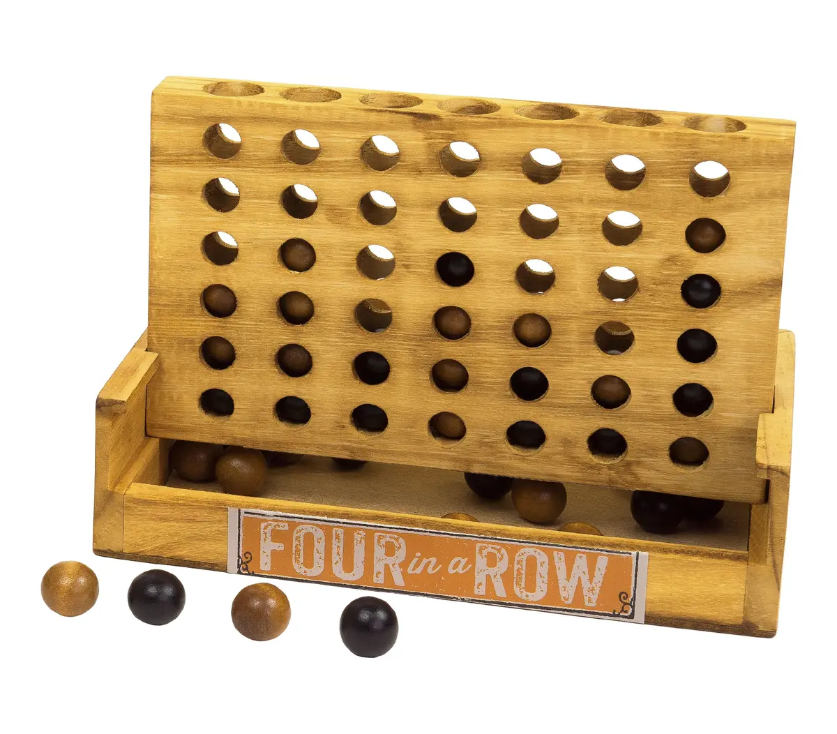 Professor Puzzle Four In A Row Vintage Wooden Game Set 1