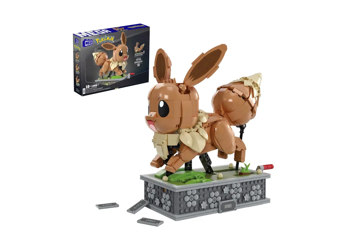 Pokemon Mega Motion Eevee Building Toy Kit - 1366 Pieces For Collectors 1
