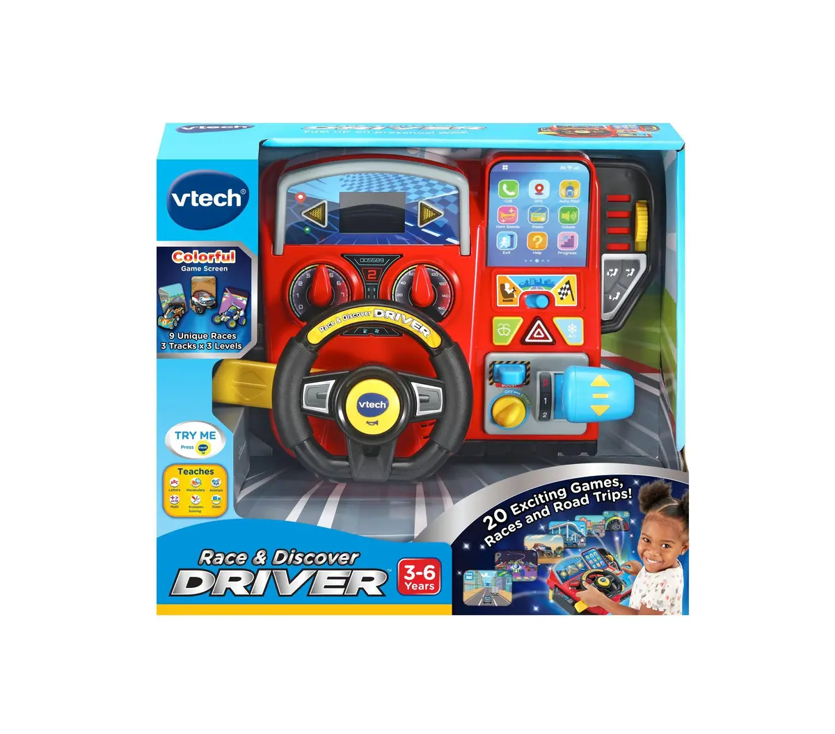 Vtech Race Discover Driver Interactive Driving Toy For Kids 1