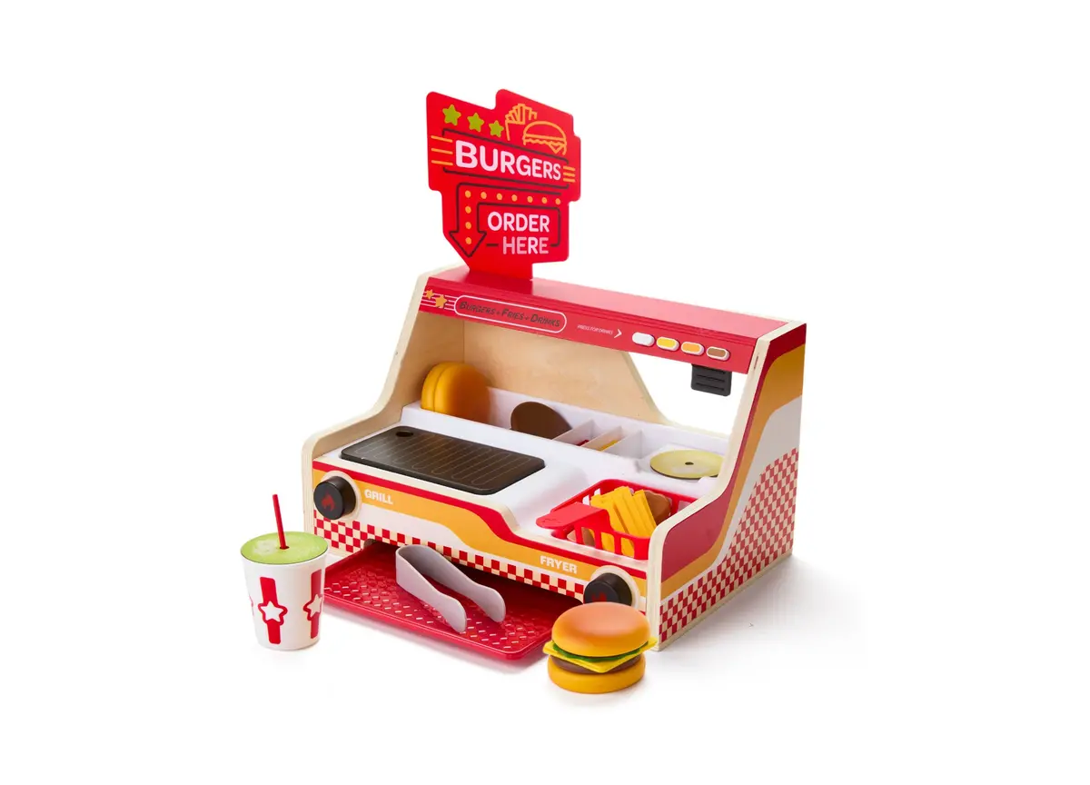 Geoffrey's Toy Box Grill Fry Burger Counter Playset 1
