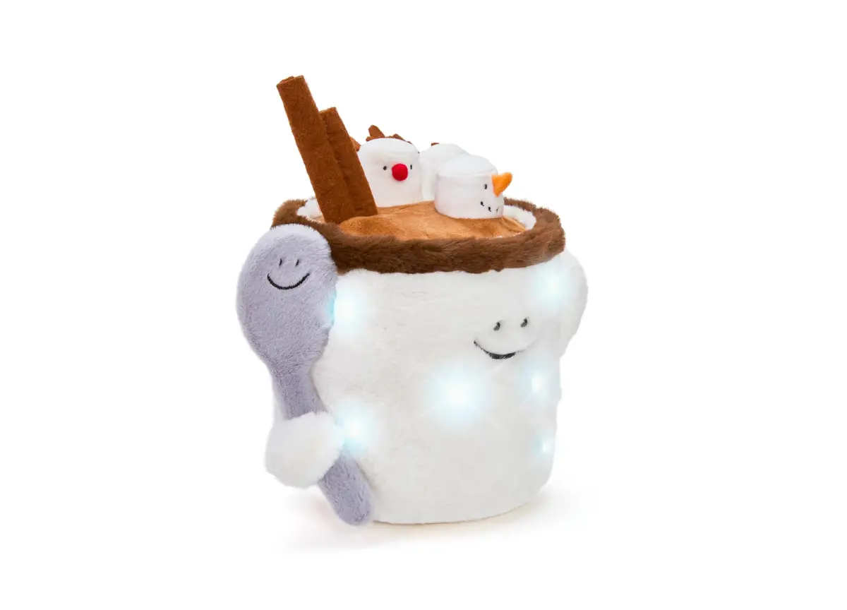 Geoffrey's Toy Box Star Brights 12-Inch Led Light-Up Plush Hot Chocolate Toy 1