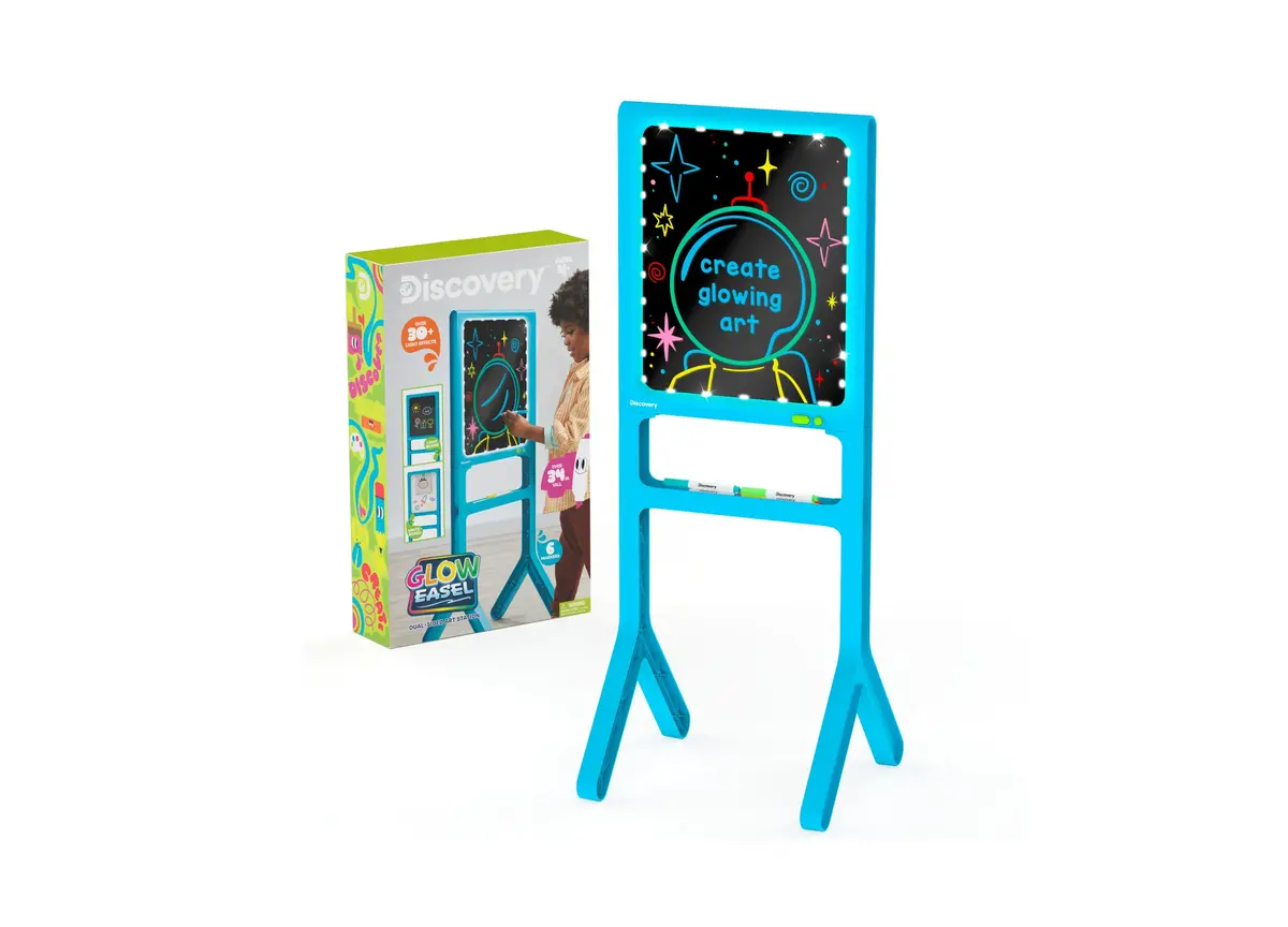 Discovery Kids Glow Easel Dual-Sided Light-Up Art Station 1
