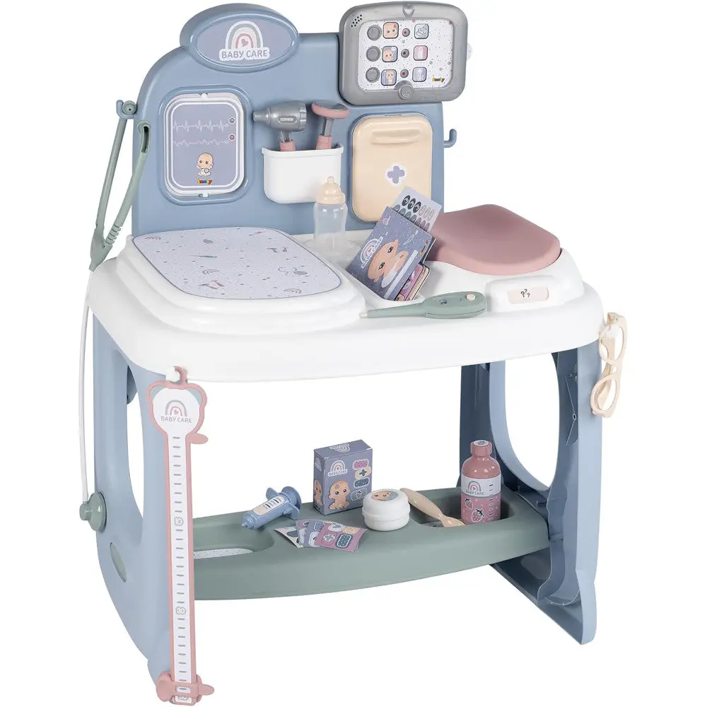 Smoby Baby Childcare Center Playset - Pastel With 24 Medical Toy Accessories, For Kids Age 3+ 1