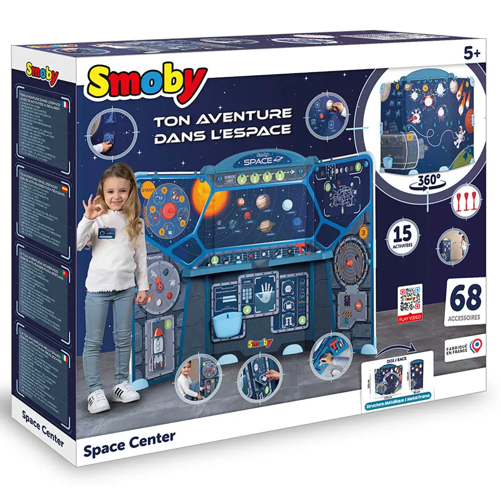 Smoby Space Center Cardboard Playset - Interactive Solar System Learning 1