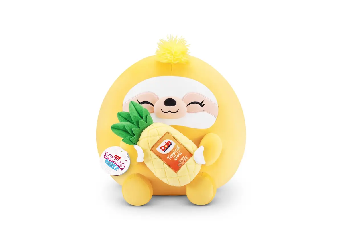 Snackles Zuru 16 Inch Large Sloth And Dole Pineapple Plush Toy 1