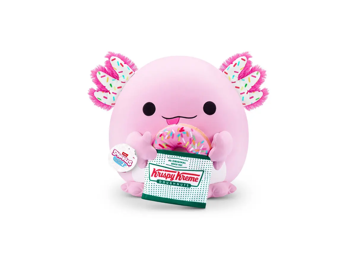 Snackles Zuru 16-Inch Krispy Kreme Axolotl Soft Plush Toy 1