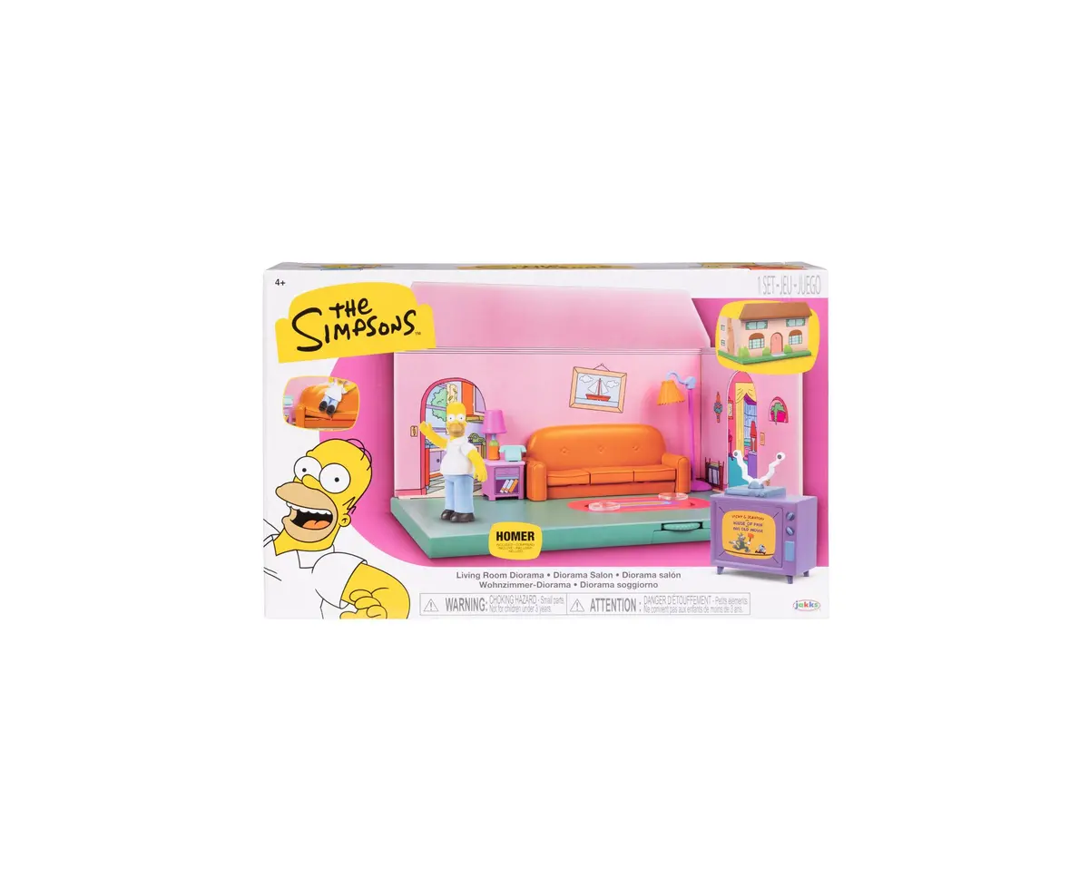 Jakks Pacific The Simpsons House 2.5'' Scale Living Room Diorama With Homer Simpson 1