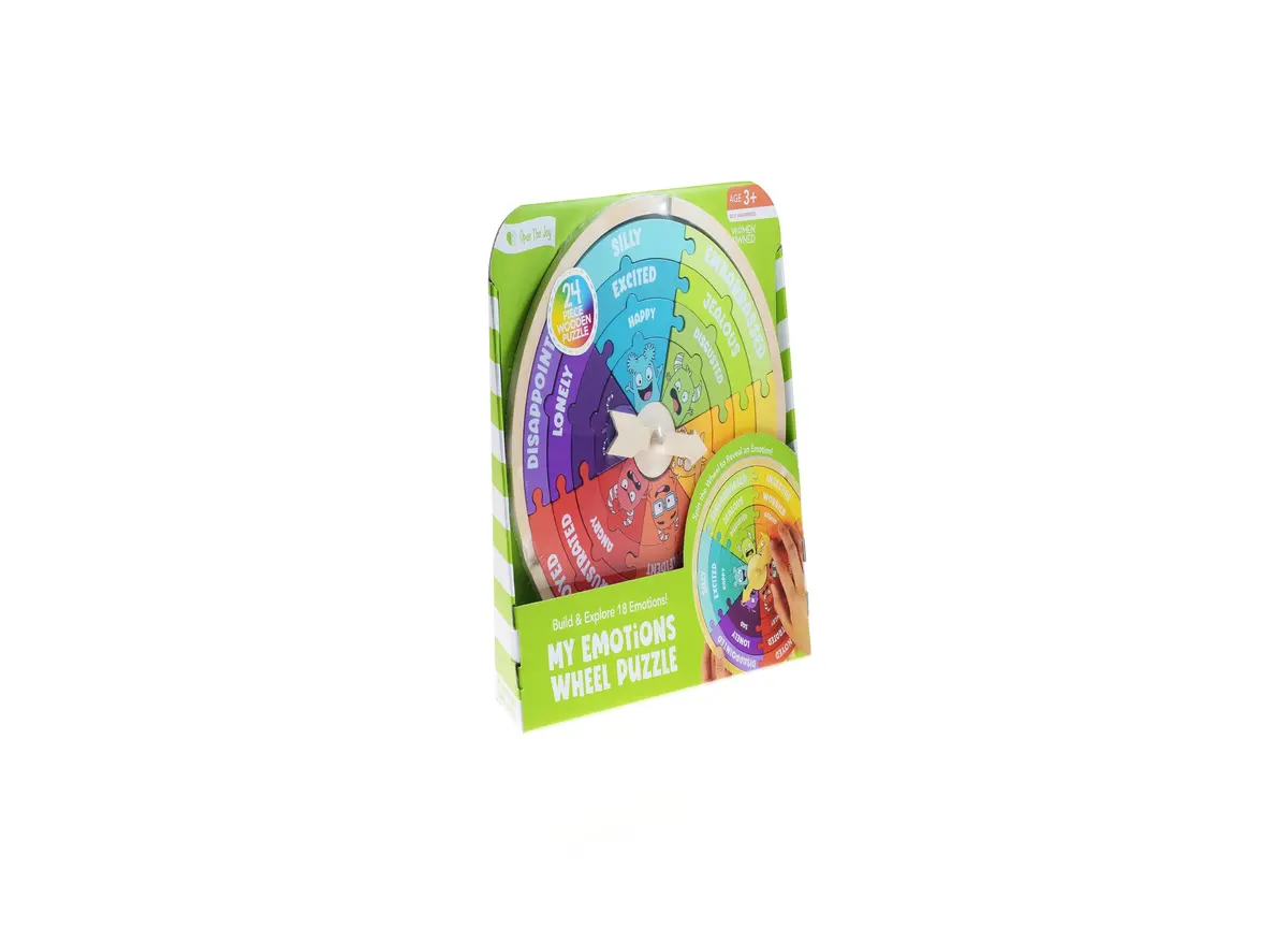 Open The Joy 3-In-1 My Emotions Wheel Wooden Puzzle - 24 Pc 1