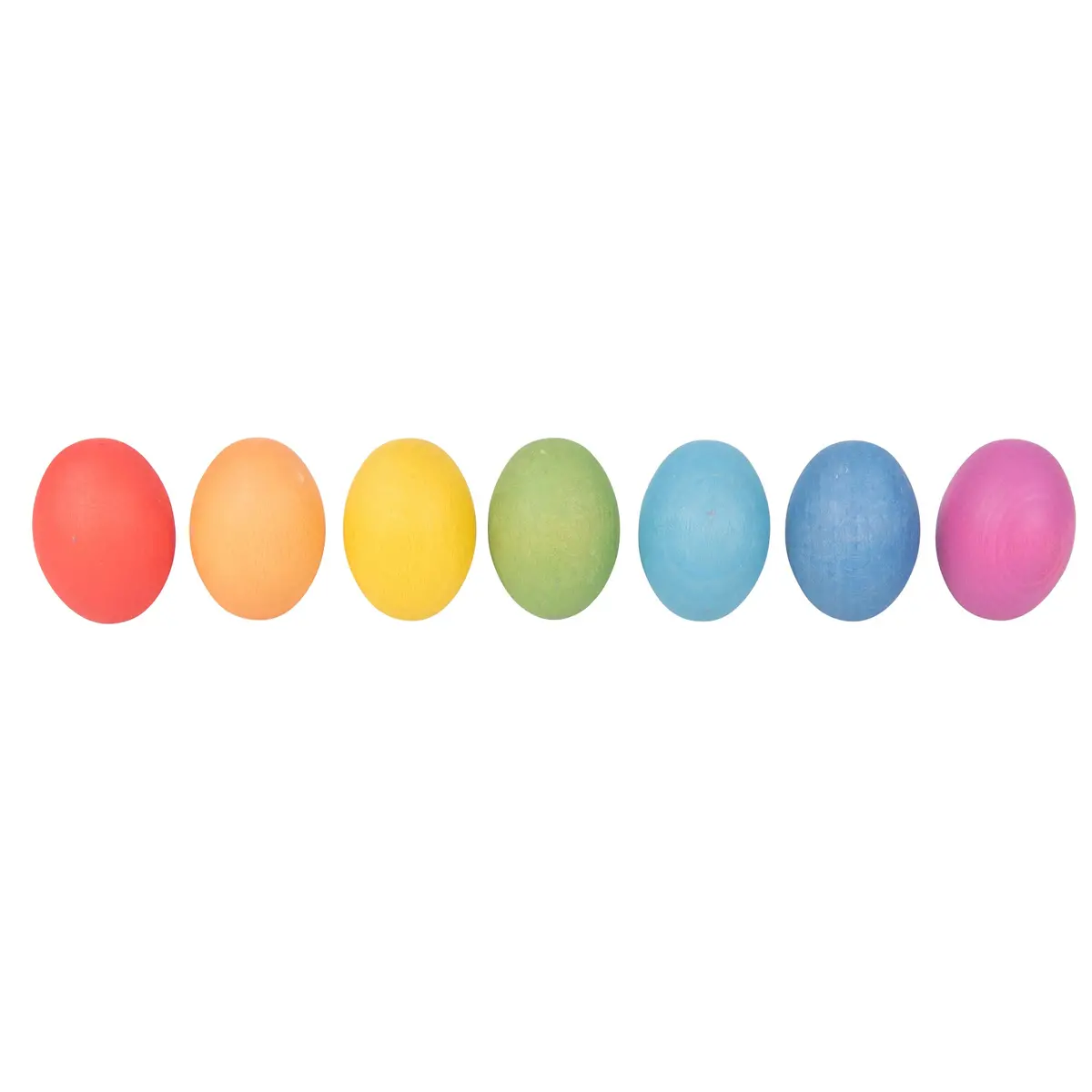 Tickit Rainbow Wooden Eggs - 7 Colorful Sensory Play Set 1