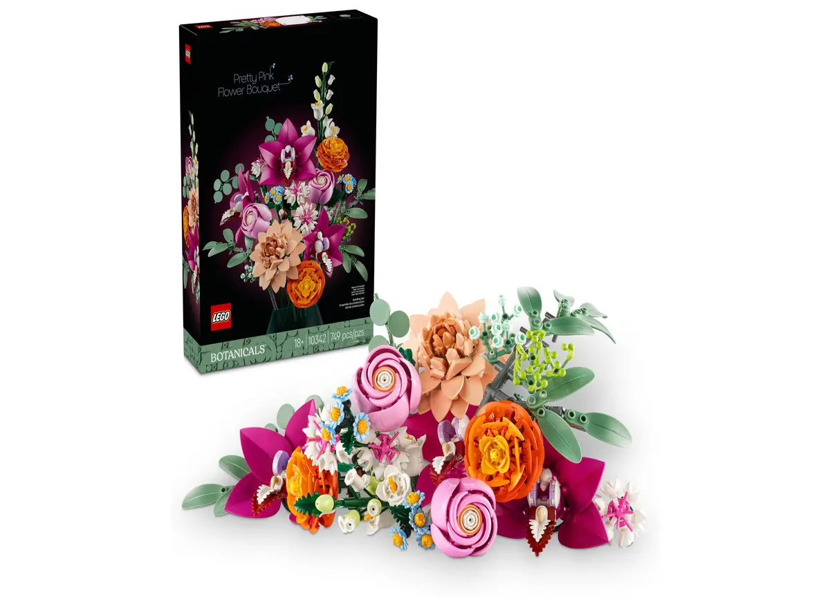 Lego® Botanicals Pretty Pink Flower Bouquet Set 10342 - 749 Pieces 1