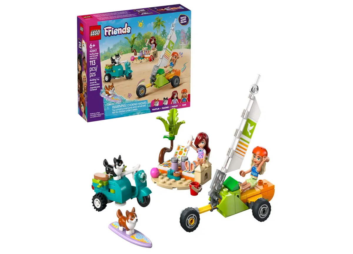 Lego Friends Surfing Dogs & Scooter Adventure Set - 113 Pieces 1