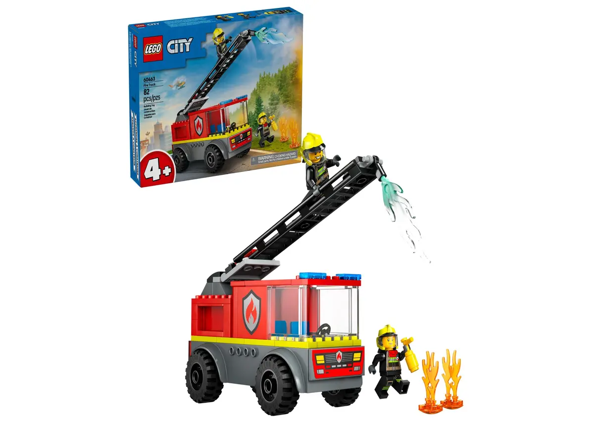 Lego City Fire Ladder Truck Building Set 60463 - 82 Pieces 1